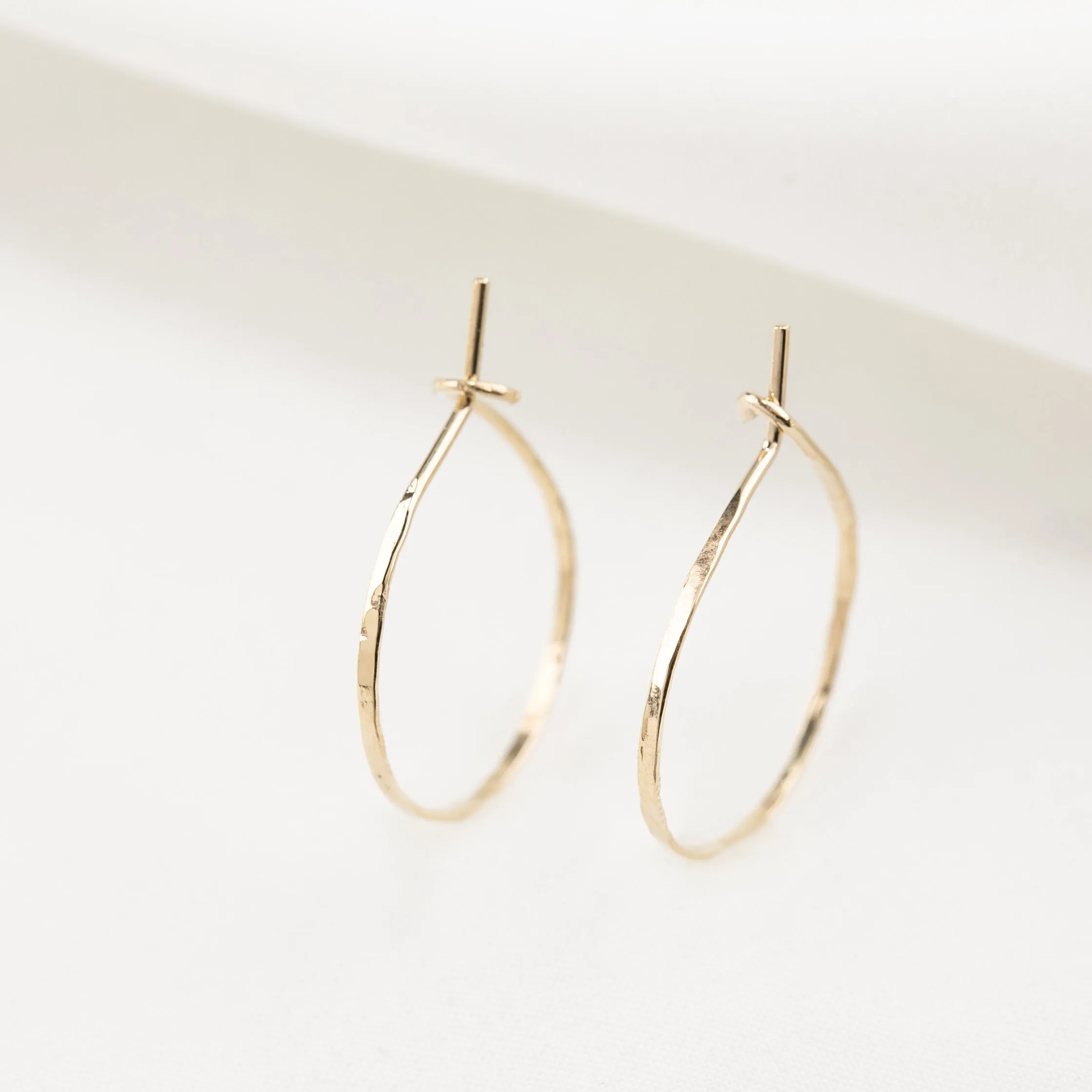 Gold Streaks Hoop Earrings