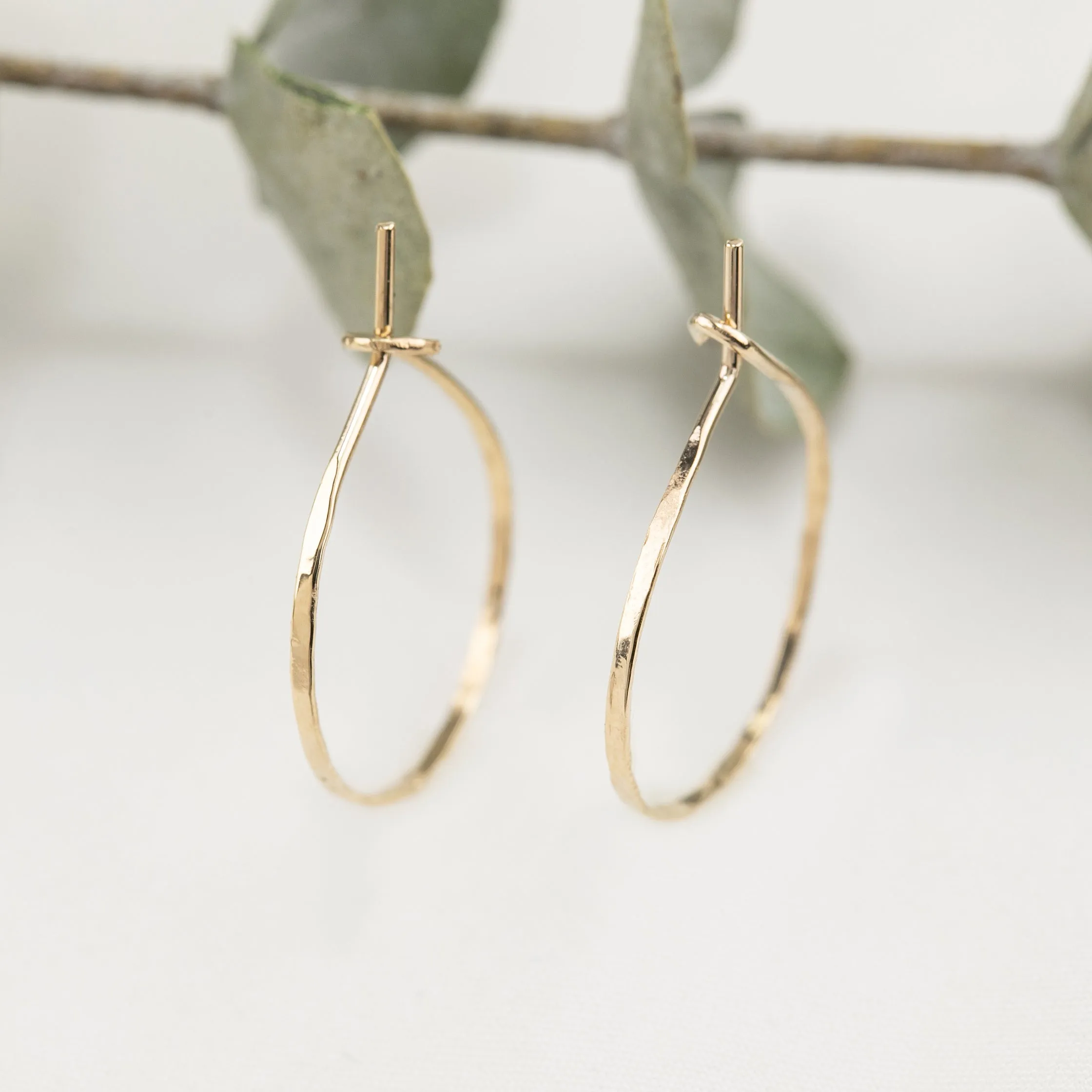 Gold Streaks Hoop Earrings