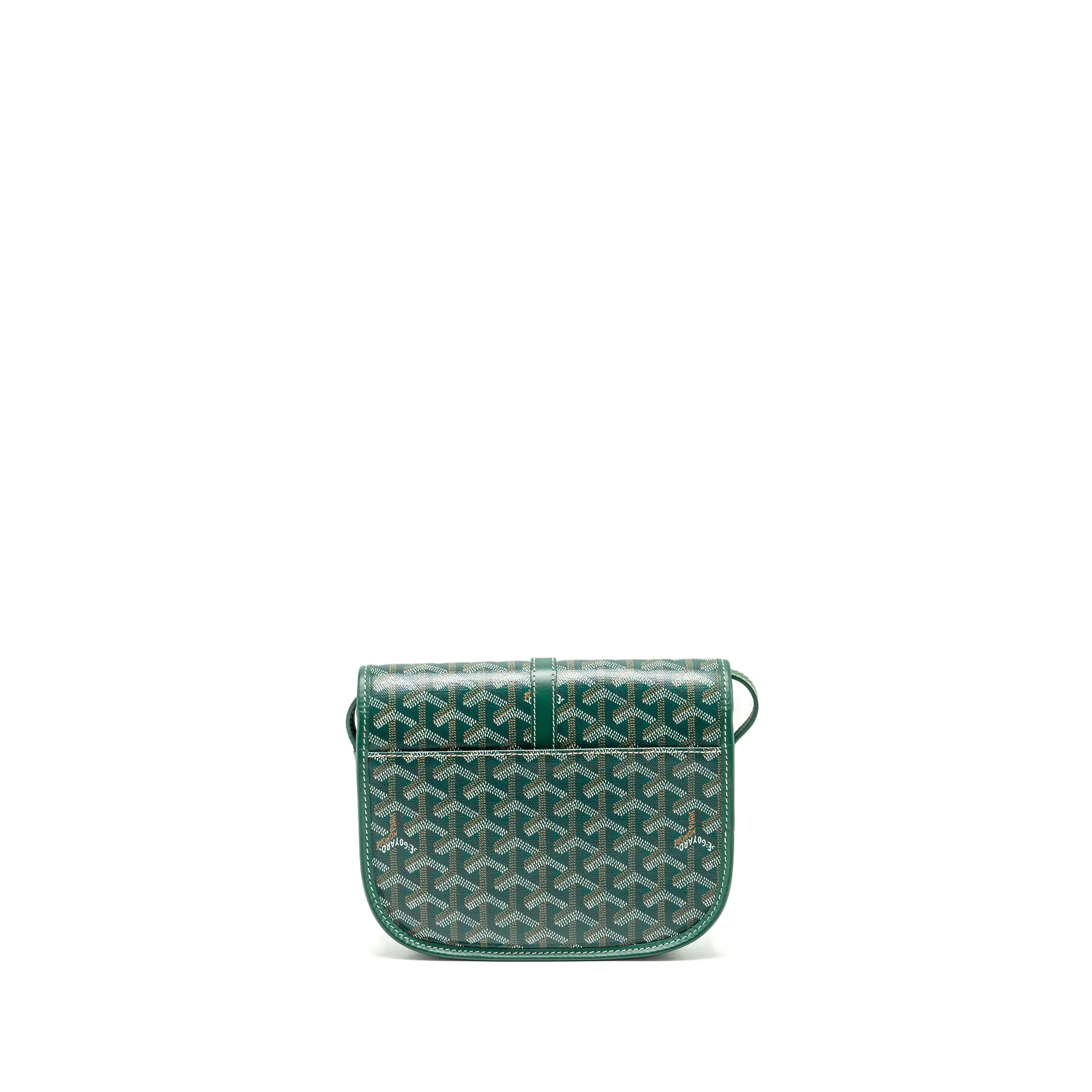 Goyard Belvedere PM Messenger Bag Goyardline Canvas Green SHW