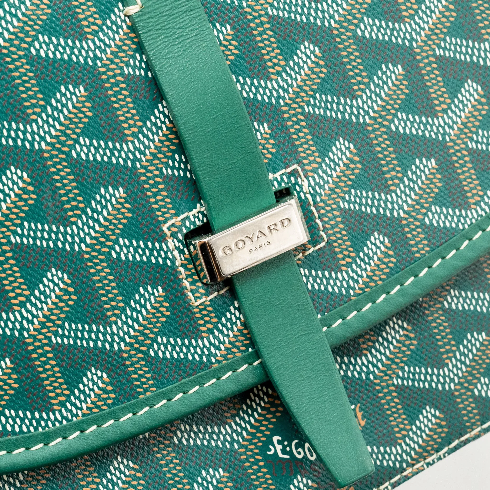 Goyard Belvedere PM Messenger Bag Goyardline Canvas Green SHW