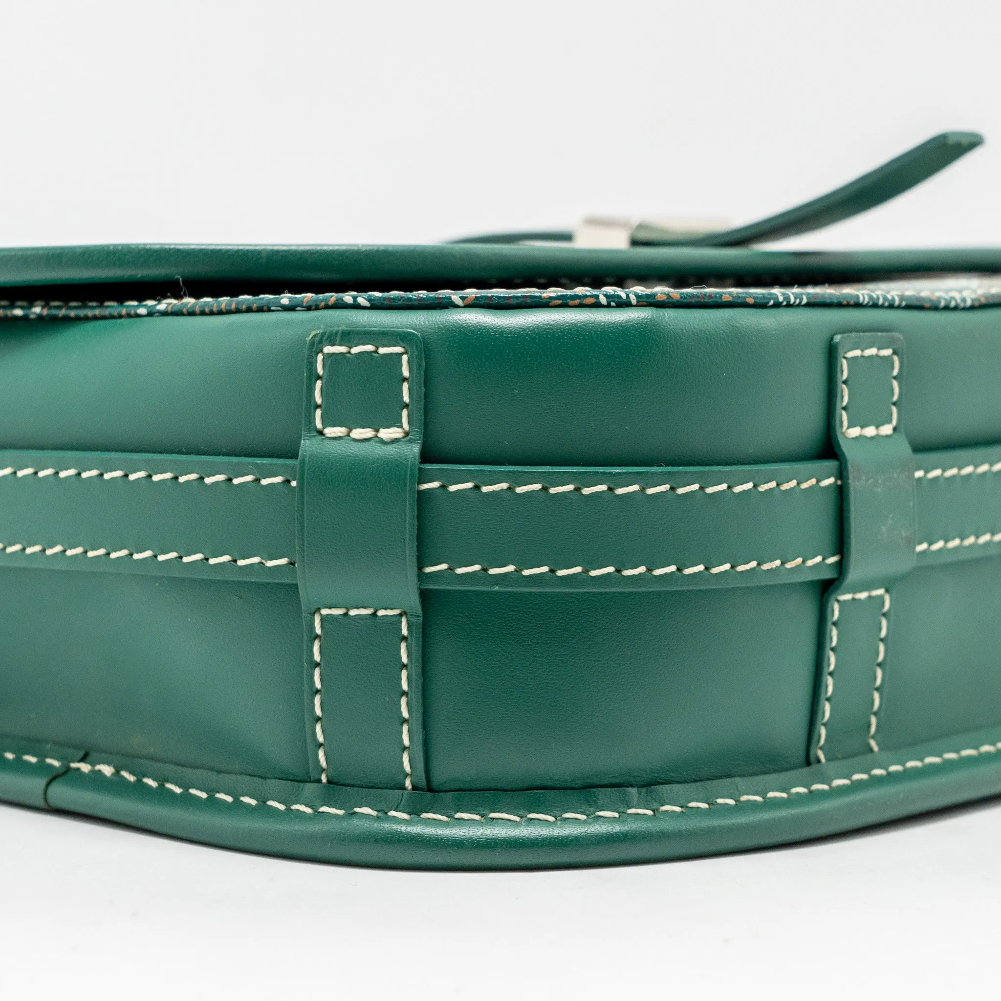 Goyard Belvedere PM Messenger Bag Goyardline Canvas Green SHW