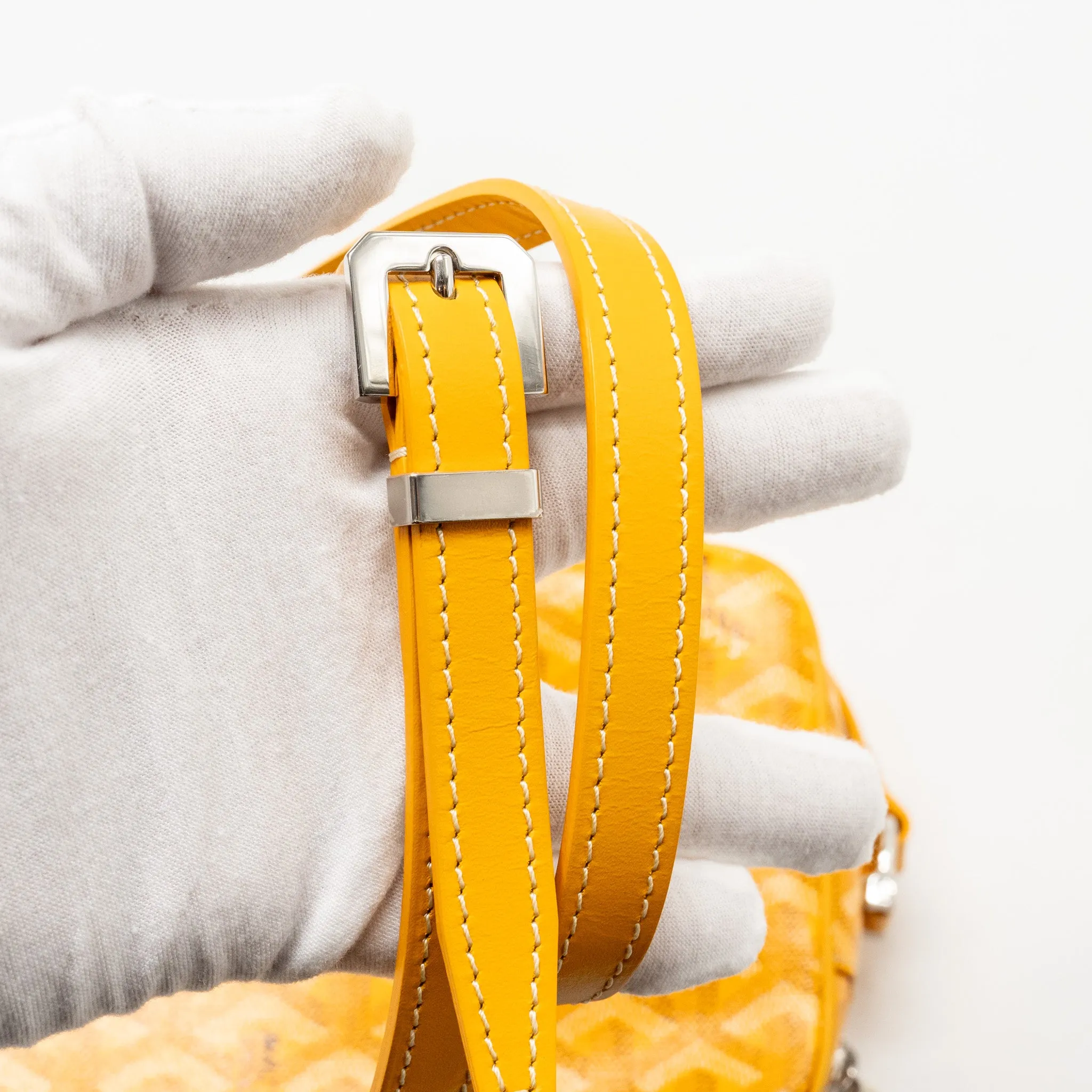 Goyard Cap Vert PM Crossbody Bag Goyardine Canvas Yellow SHW