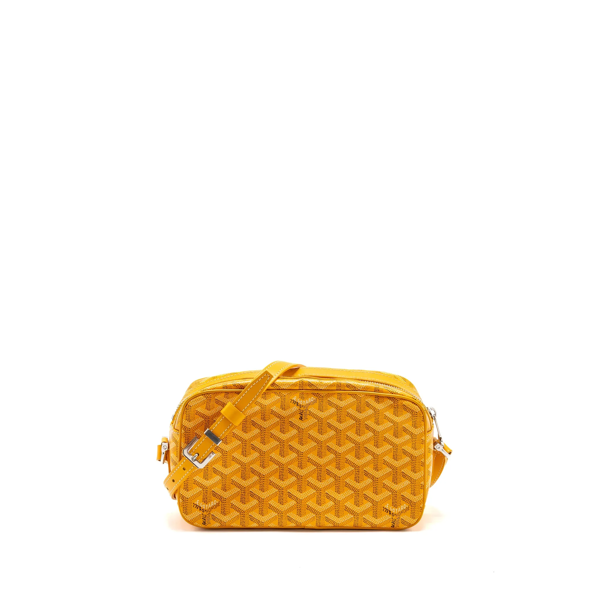 Goyard Cap Vert PM Crossbody Bag Goyardine Canvas Yellow SHW