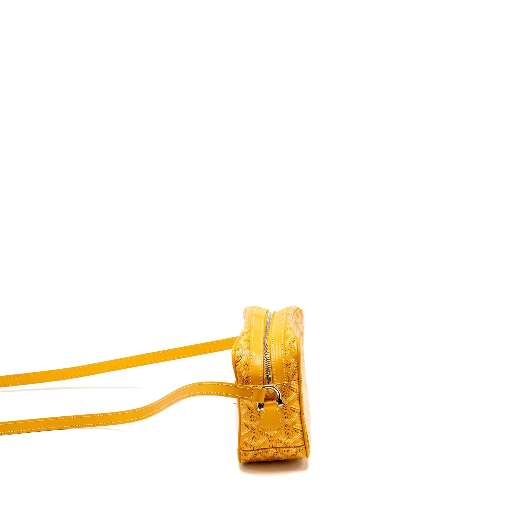 Goyard Cap Vert PM Crossbody Bag Goyardine Canvas Yellow SHW