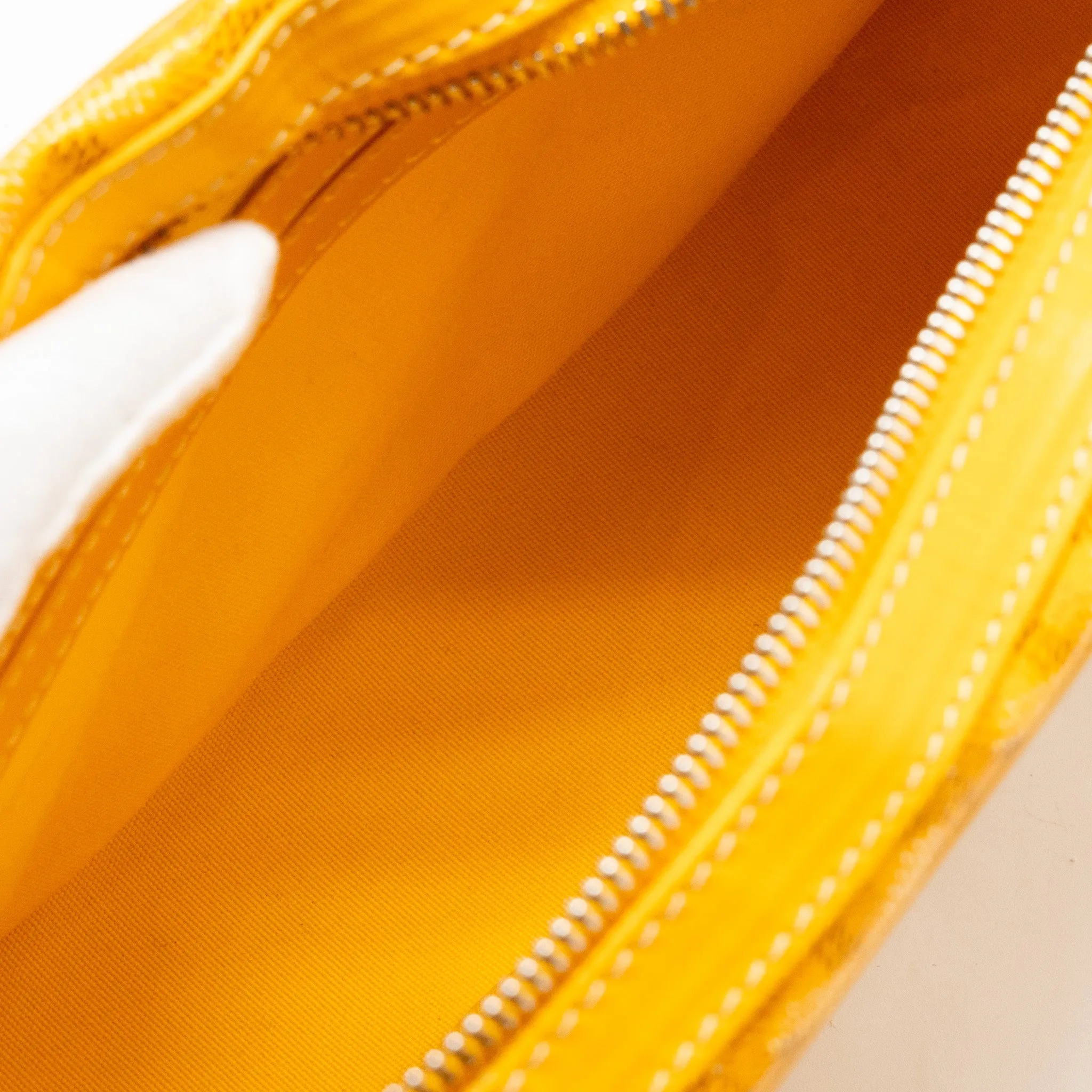 Goyard Cap Vert PM Crossbody Bag Goyardine Canvas Yellow SHW