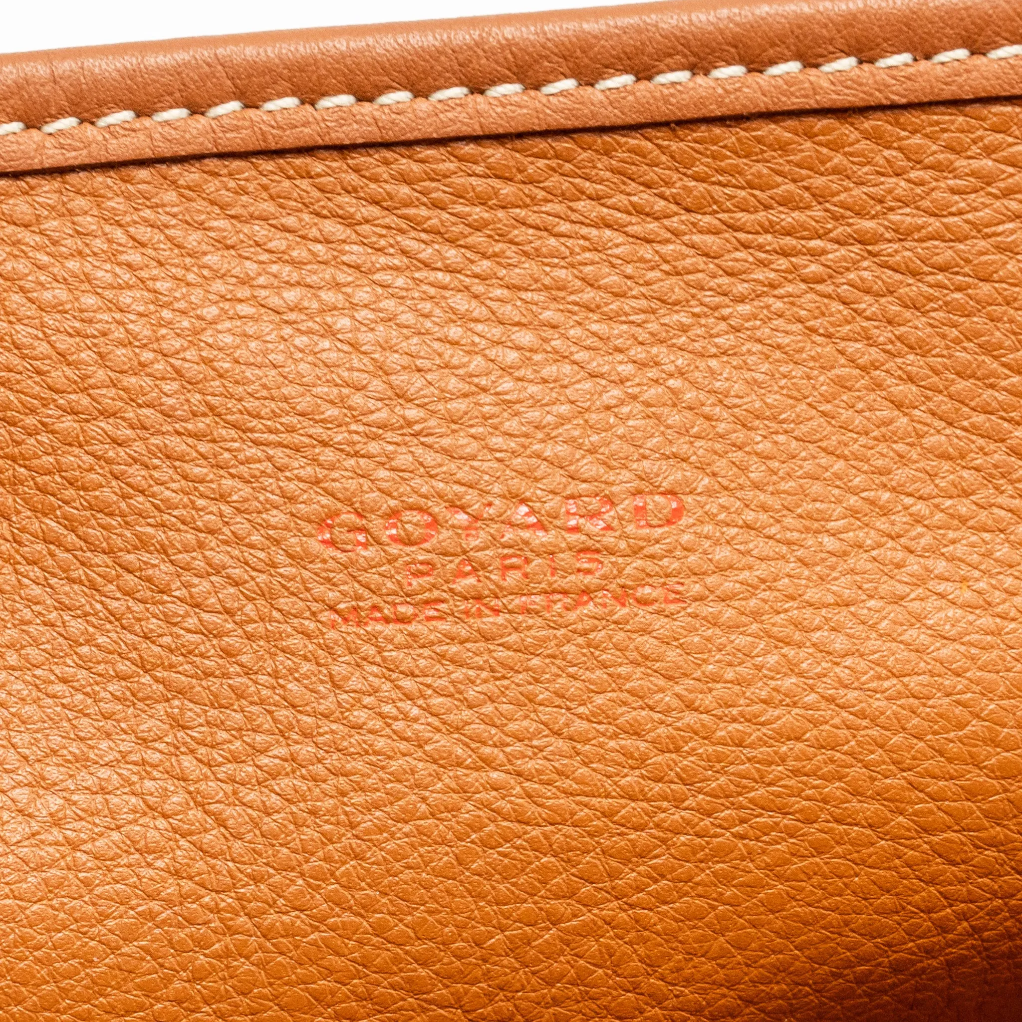 Goyard Mini Anjou Tote Goyardline Canvas/Leather Tan/Black SHW