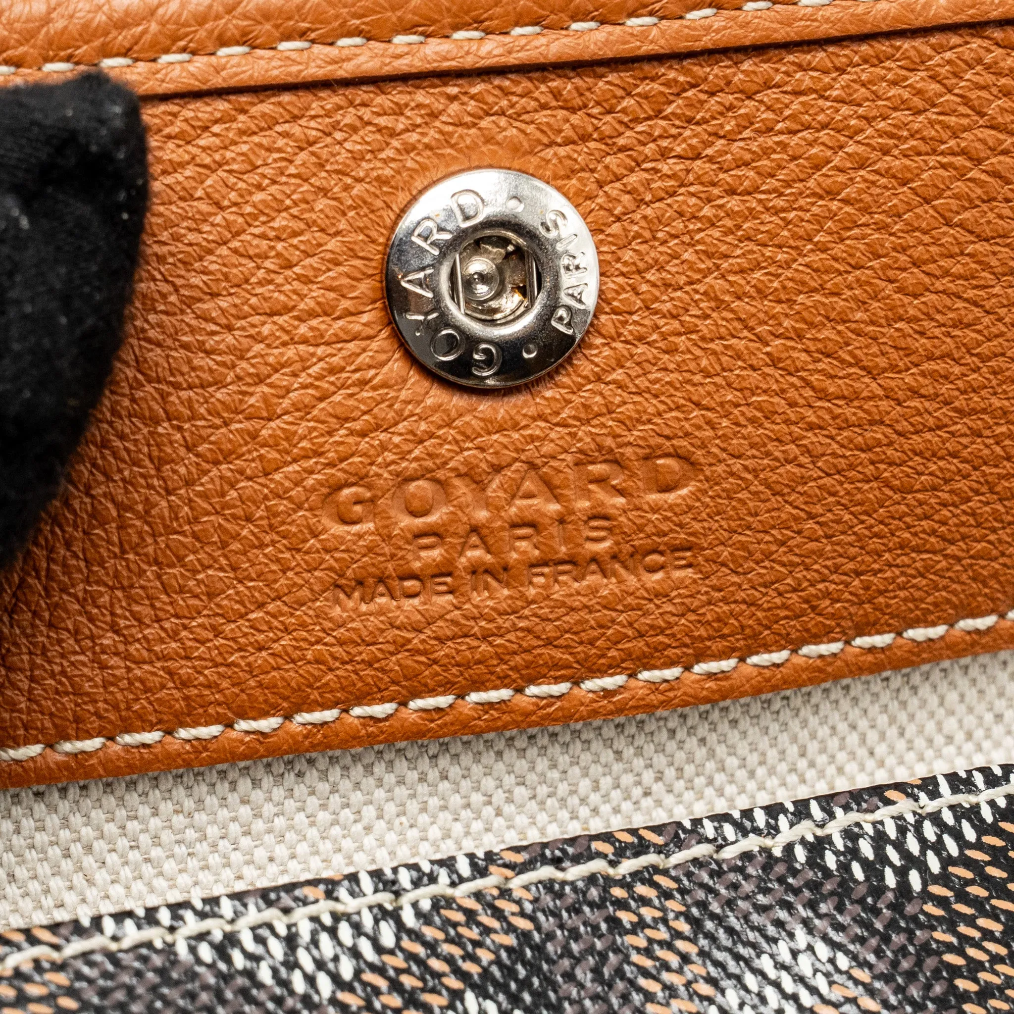 Goyard Mini Anjou Tote Goyardline Canvas/Leather Tan/Black SHW