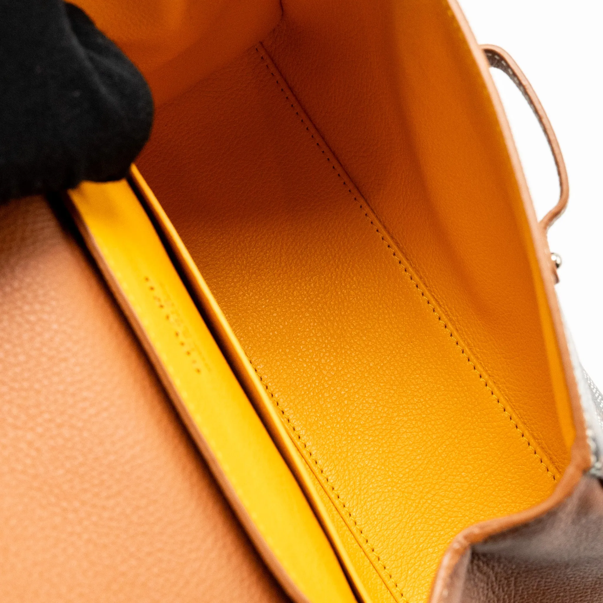 GOYARD MINI SAIGON GOYARDINE CANVAS/CALFSKIN BLACK/TAN SHW