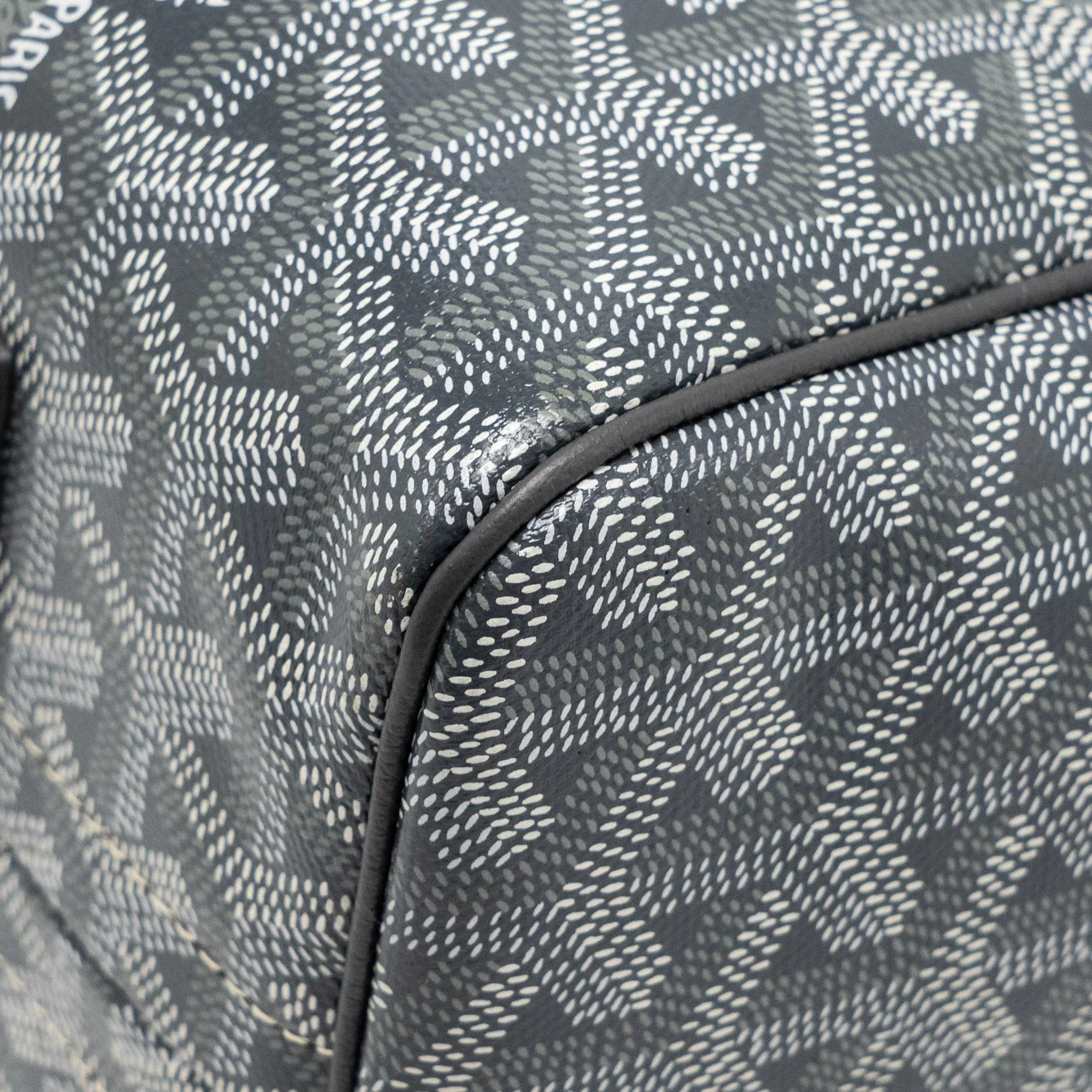 Goyard Rouette Souple PM Bag Goyardline Canvas / Calfskin Grey SHW