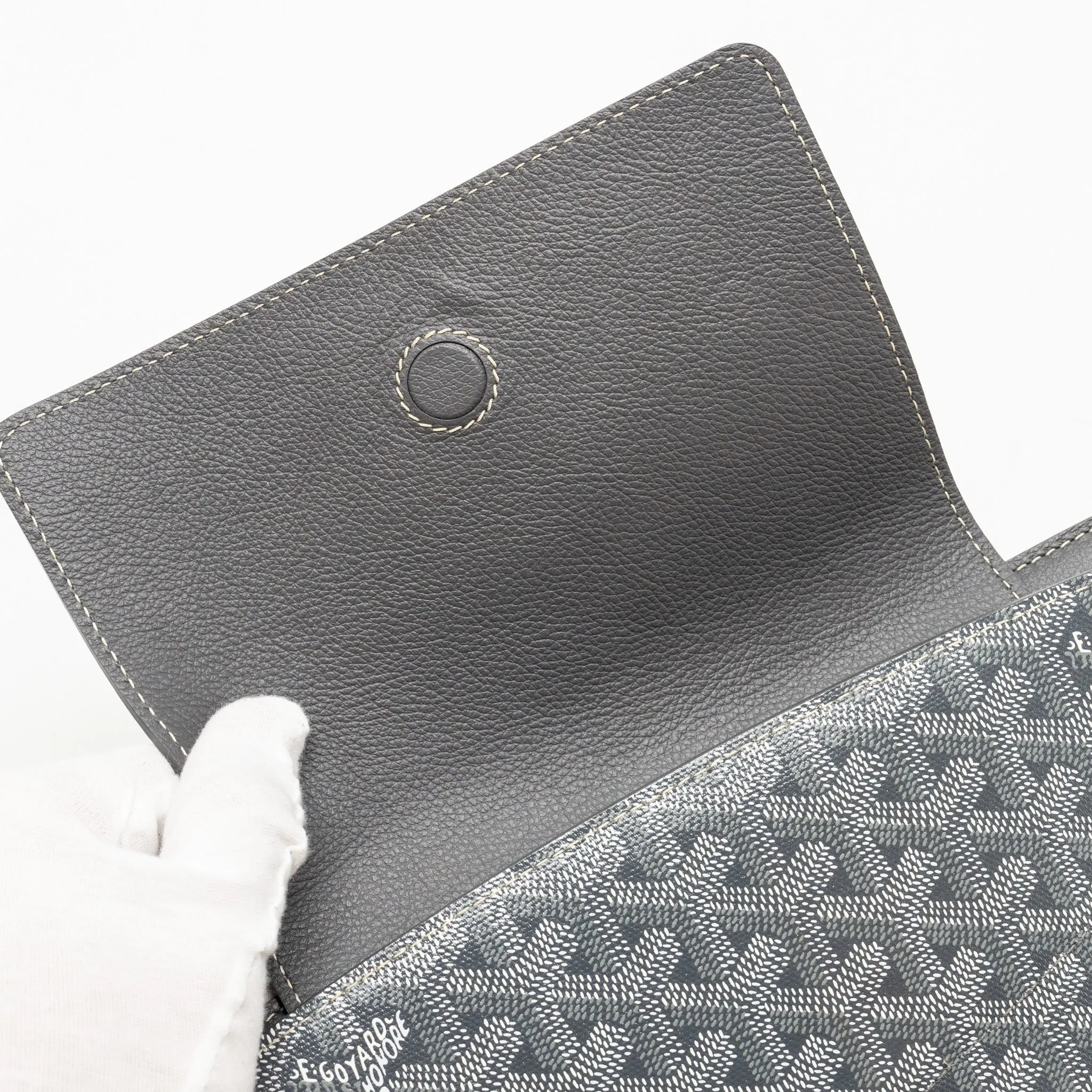 Goyard Rouette Souple PM Bag Goyardline Canvas / Calfskin Grey SHW