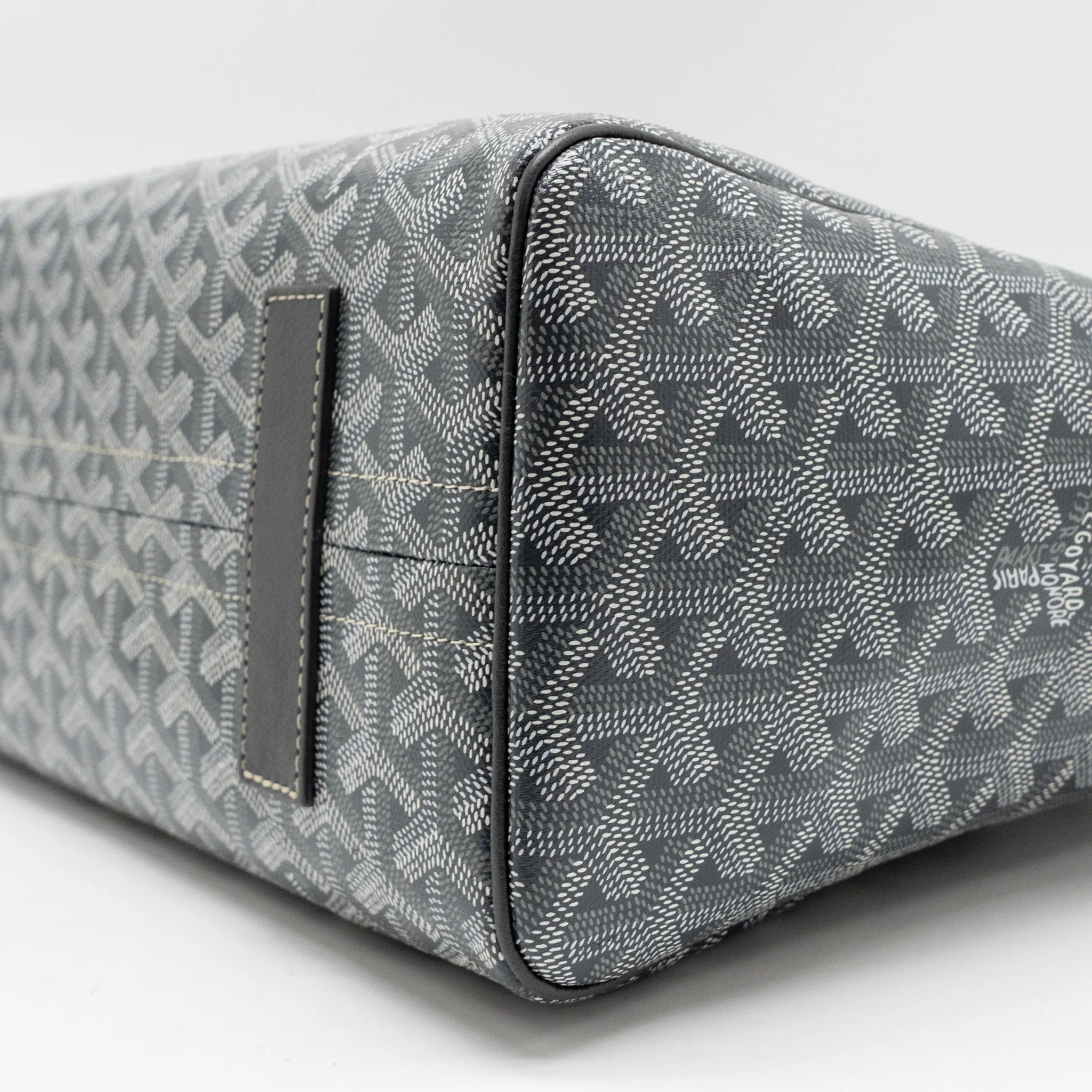 Goyard Rouette Souple PM Bag Goyardline Canvas / Calfskin Grey SHW