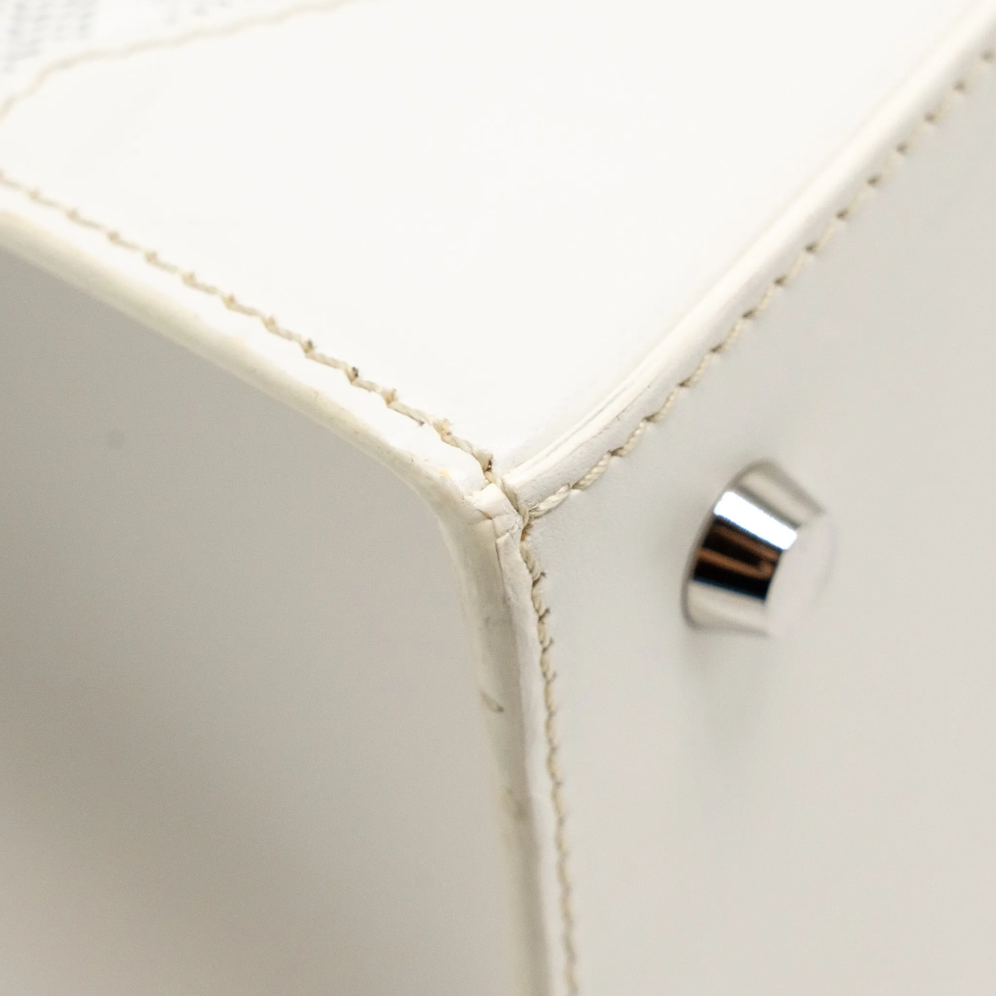 Goyard structured Saigon PM calfskin / canvas white SHW