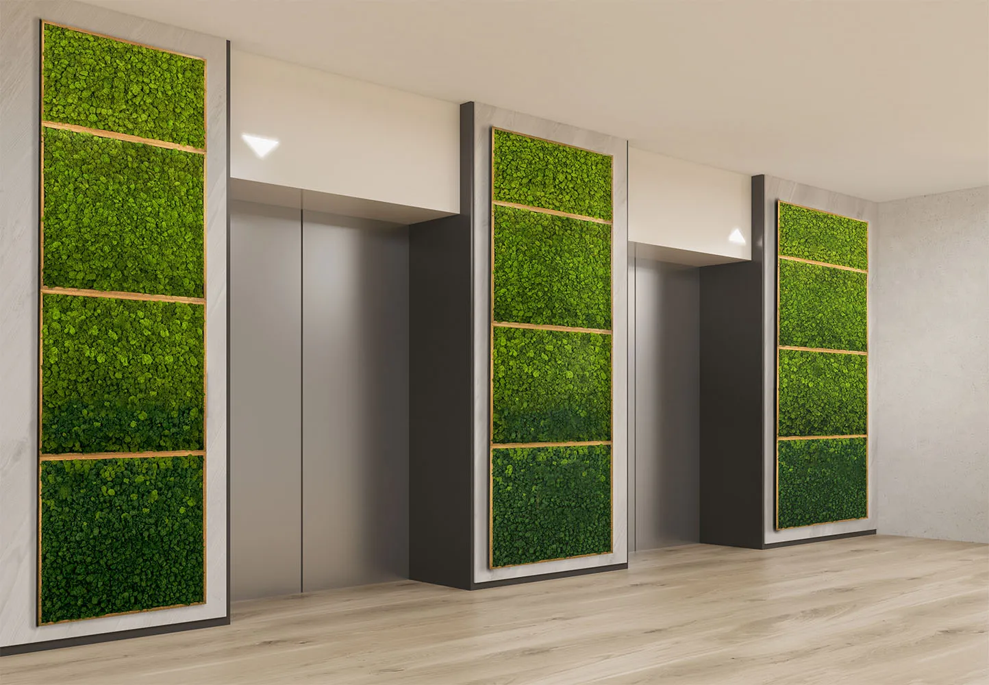 Gradient Ombre Preserved Moss Art