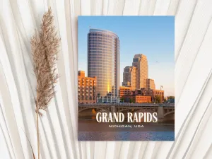 Grand Rapids Retro Wall Art, Michigan, USA