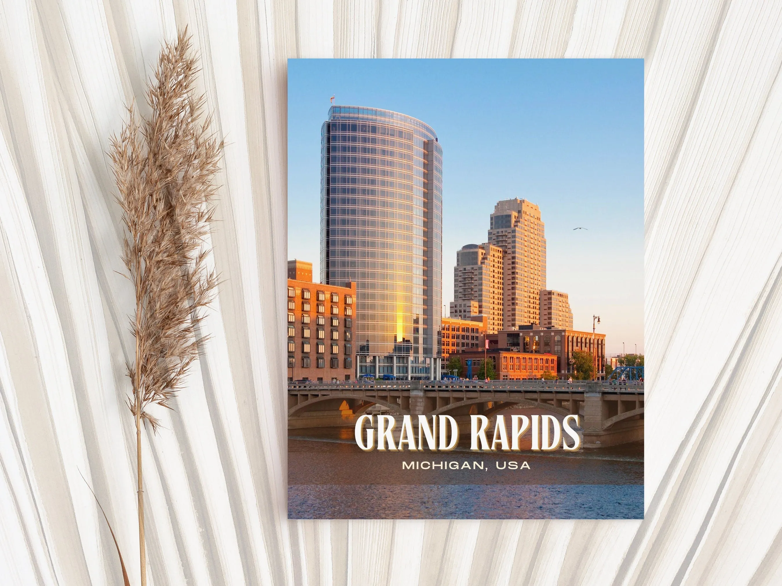 Grand Rapids Retro Wall Art, Michigan, USA