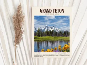 Grand Teton Vintage Wall Art, Wyoming, USA