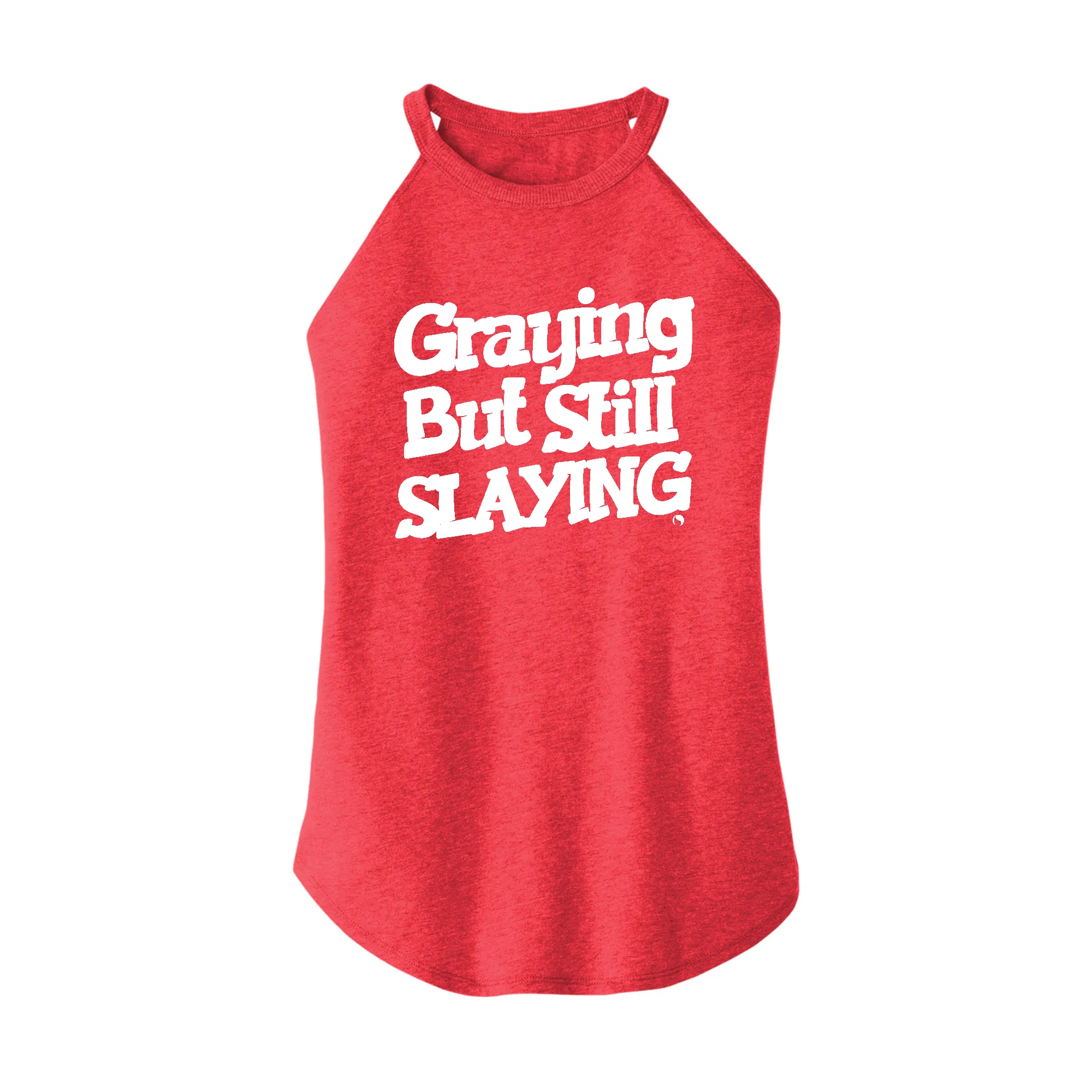 Graying Still Slaying Rocker Tank Top