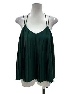 Green Pleated Flowy Camisole