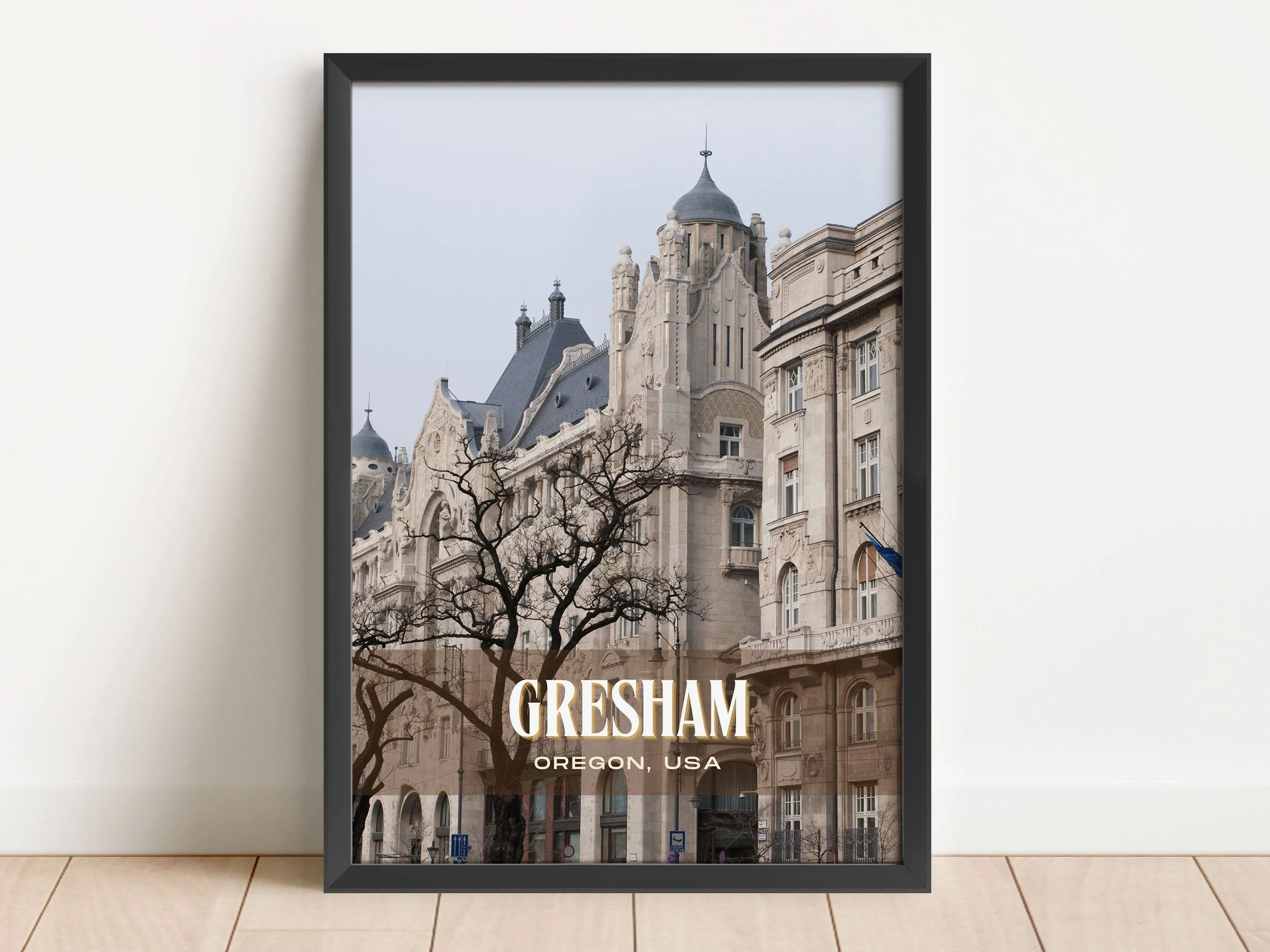 Gresham Retro Wall Art, Oregon, USA
