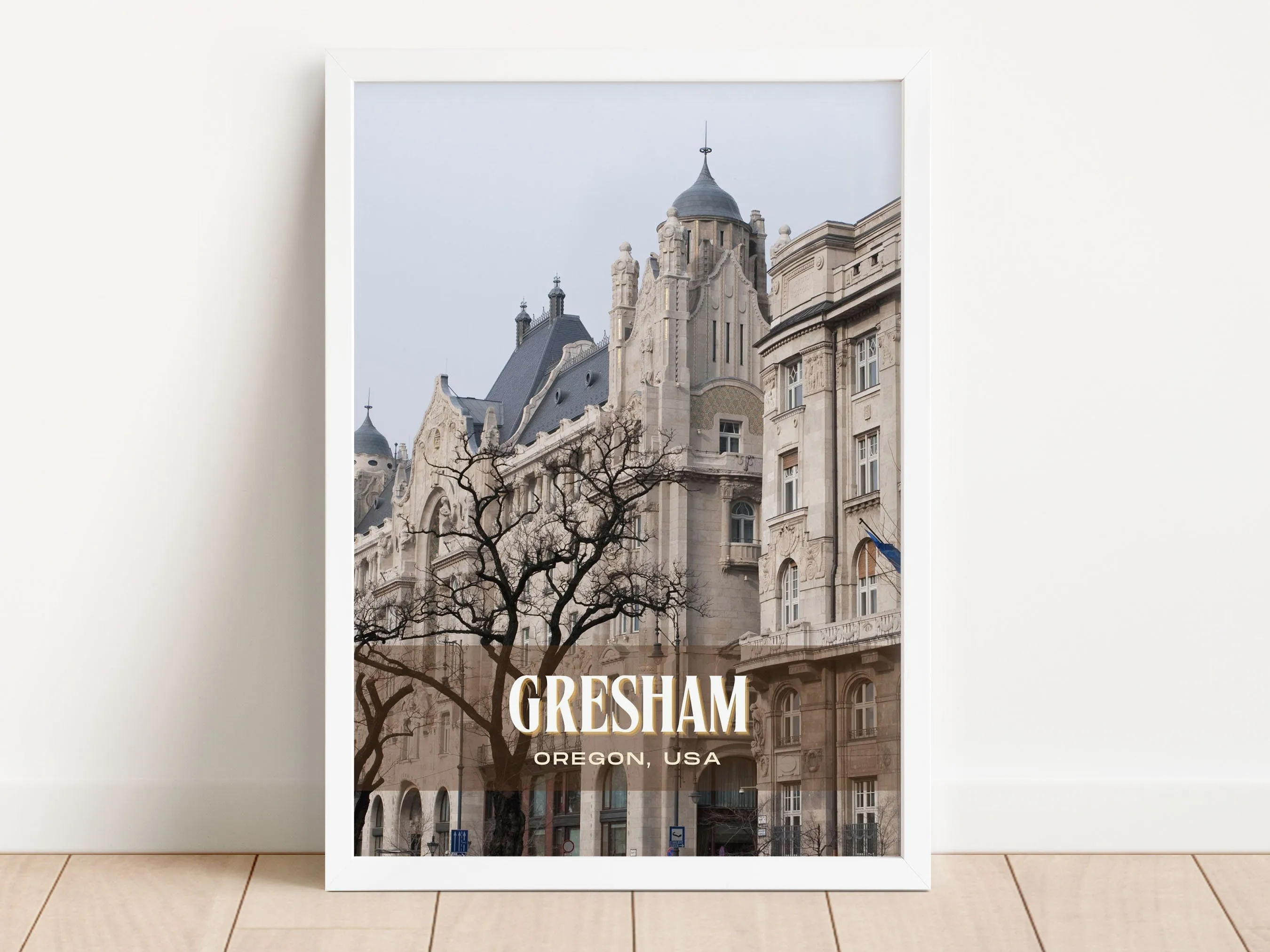 Gresham Retro Wall Art, Oregon, USA