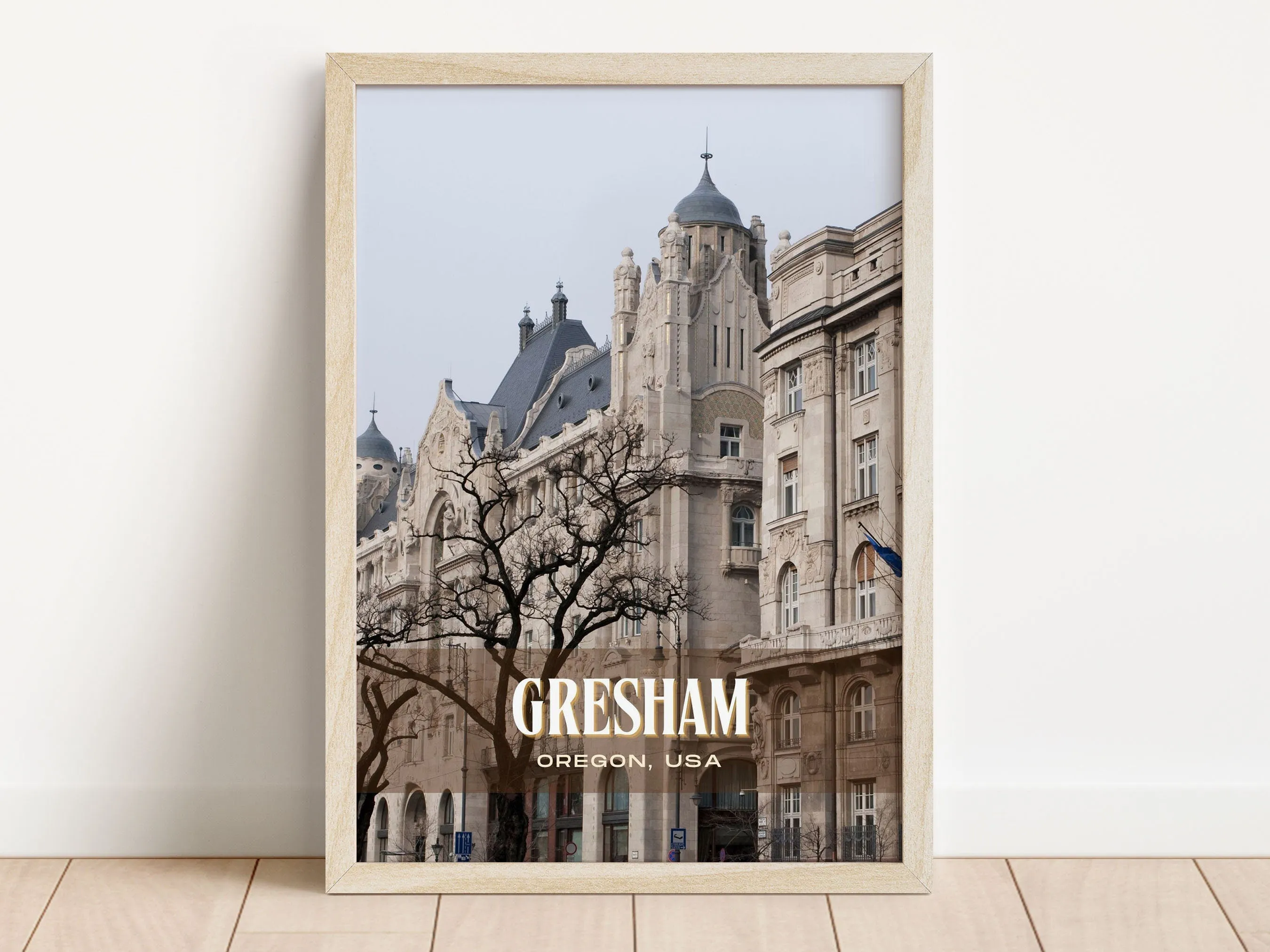 Gresham Retro Wall Art, Oregon, USA