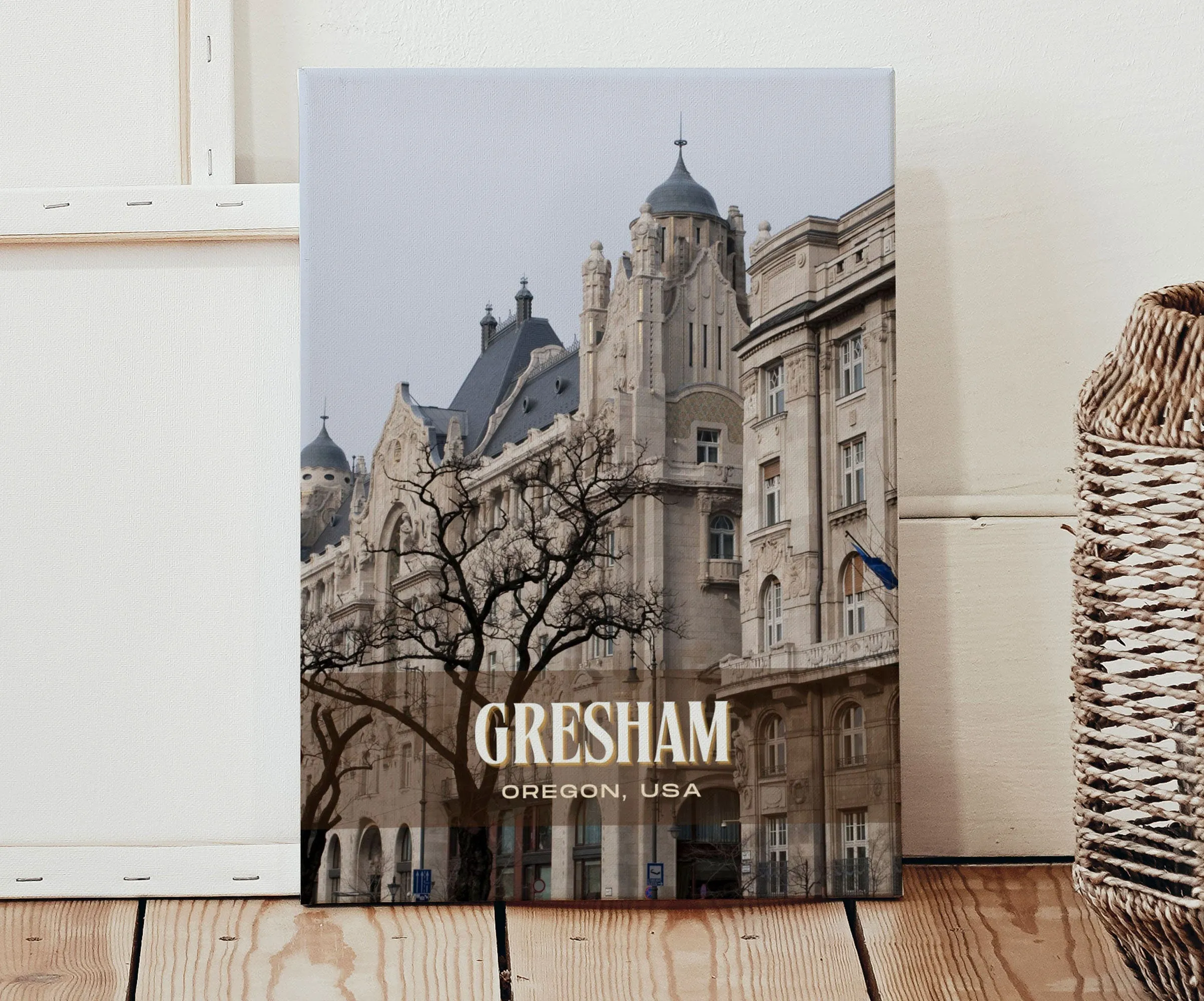 Gresham Retro Wall Art, Oregon, USA