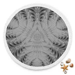 Grey Scale Triangle Beach Blanket