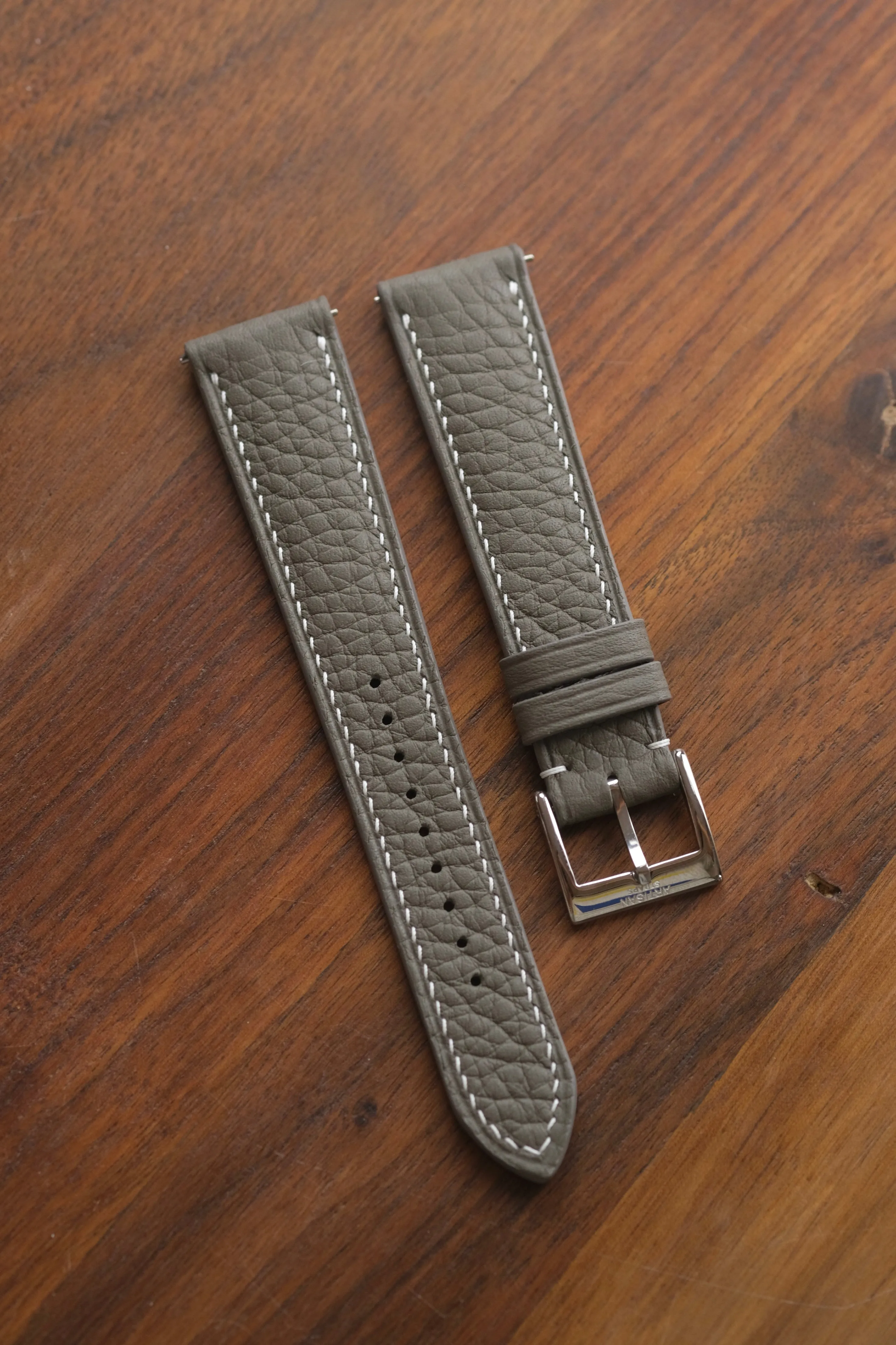 Grey Shrunken Calf (Padded) Leather Strap