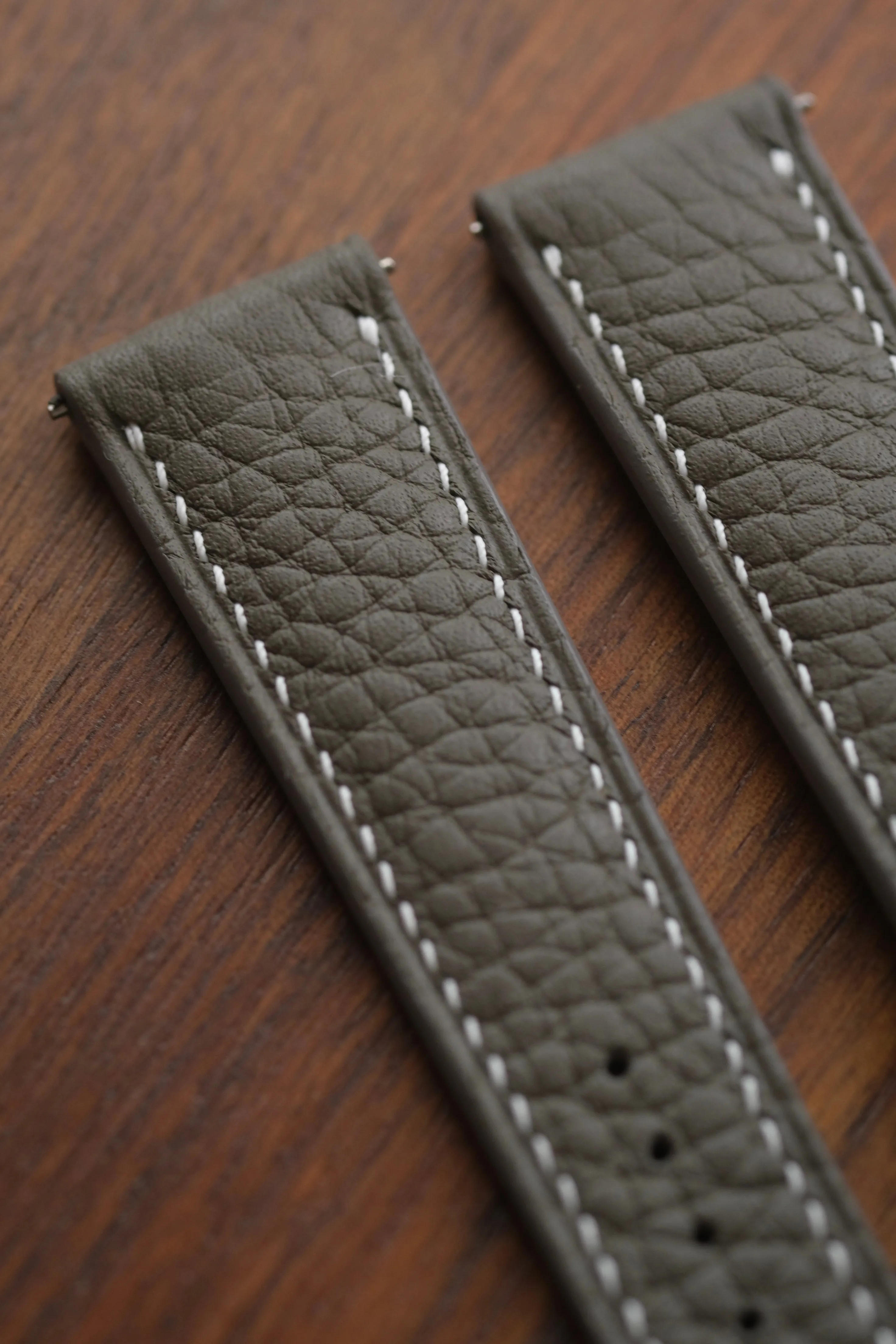 Grey Shrunken Calf (Padded) Leather Strap