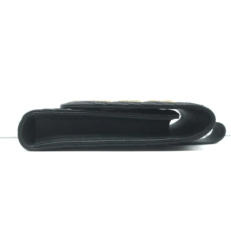 Gucci GG Marmont Bug Belt Pouch Black Matelasse Quilted Leather