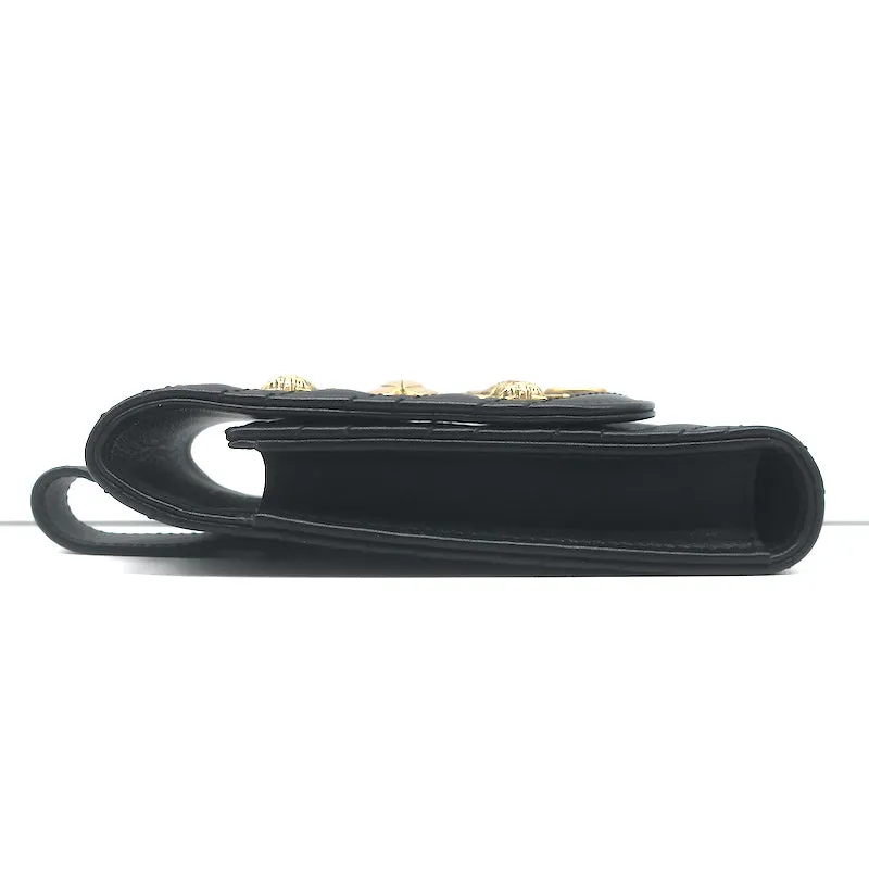 Gucci GG Marmont Bug Belt Pouch Black Matelasse Quilted Leather