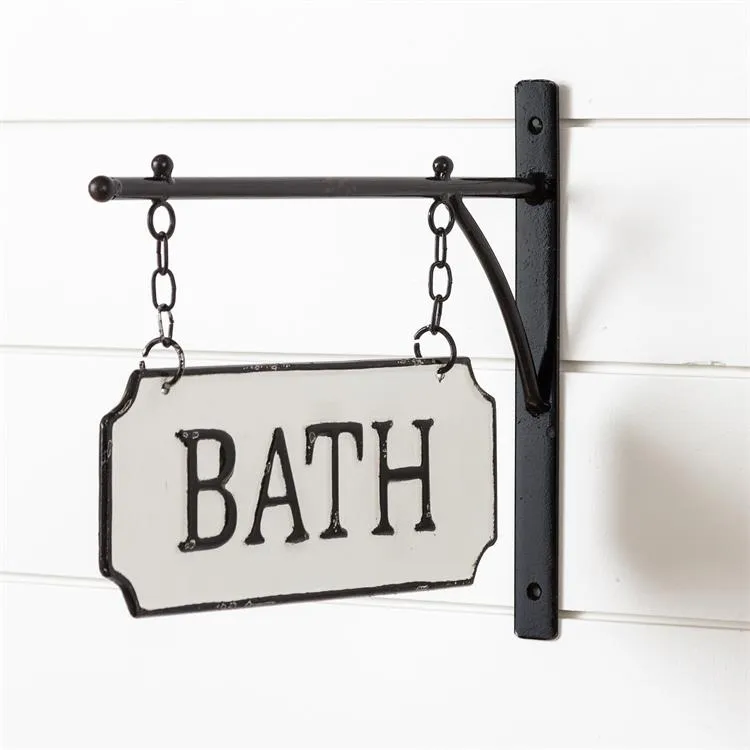 Hanging Tin Bath Sign