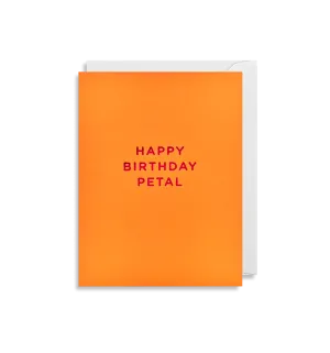 Happy Birthday Petal Mini Greeting Card