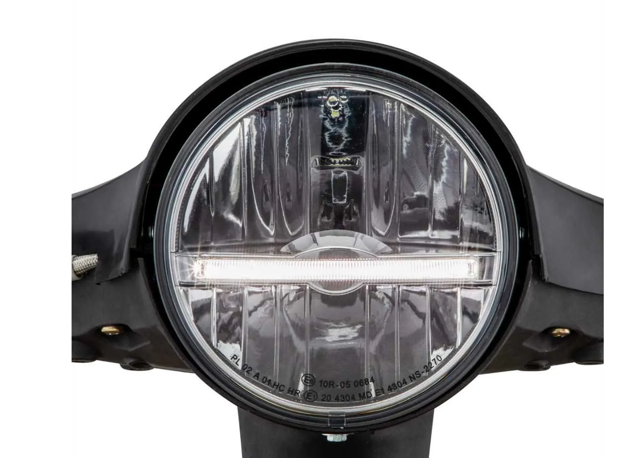 Headlight Unit SIP PERFORMANCE LED Round Ø 143 | Vespa PX80-200/PE/Lusso/'98/MY/'11/LML Star 125-200 2T/4T