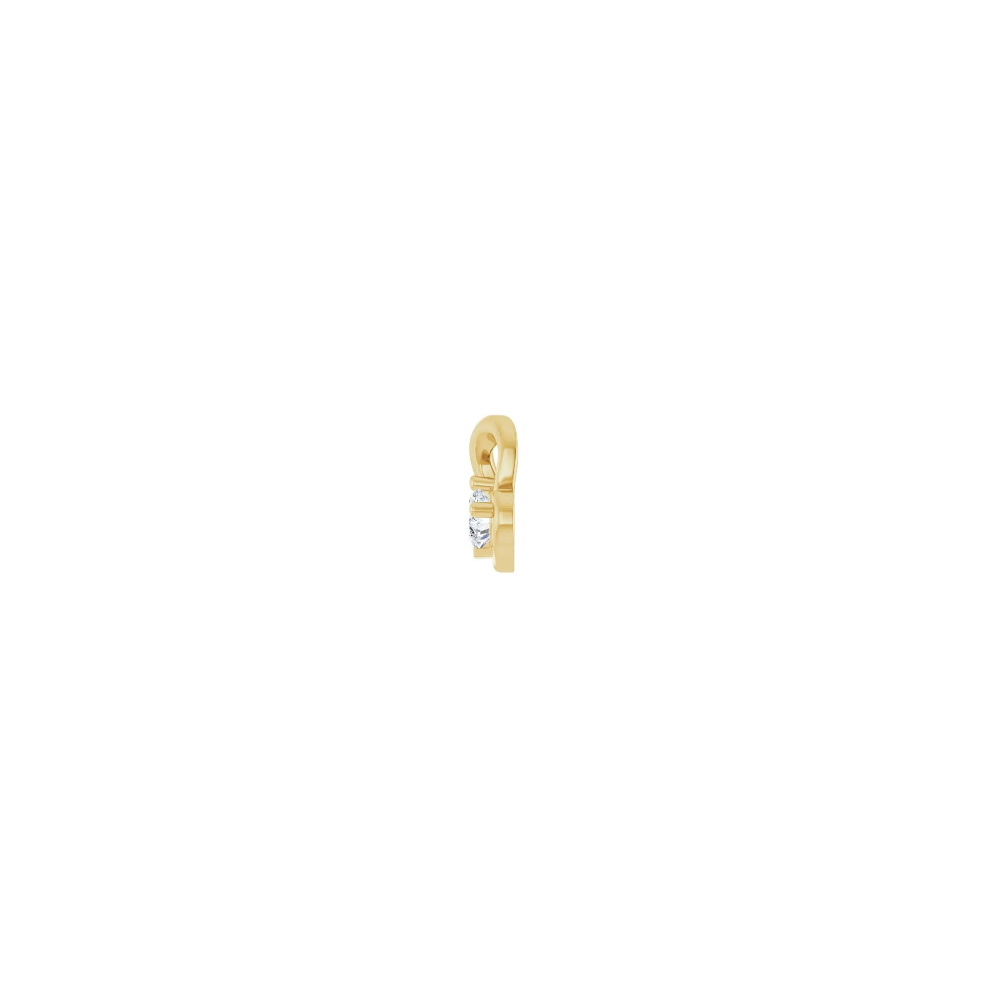 Heart Enclosed Diamond Heart Pendant