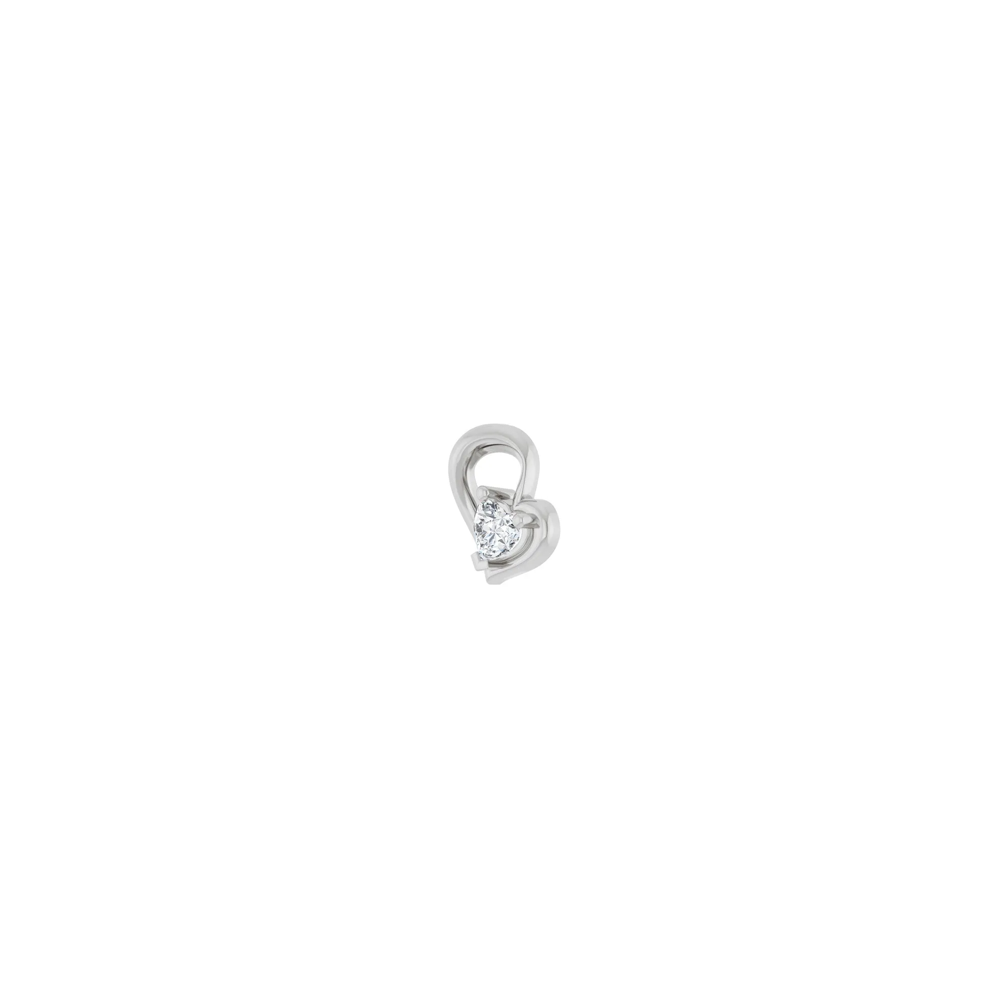 Heart Enclosed Diamond Heart Pendant