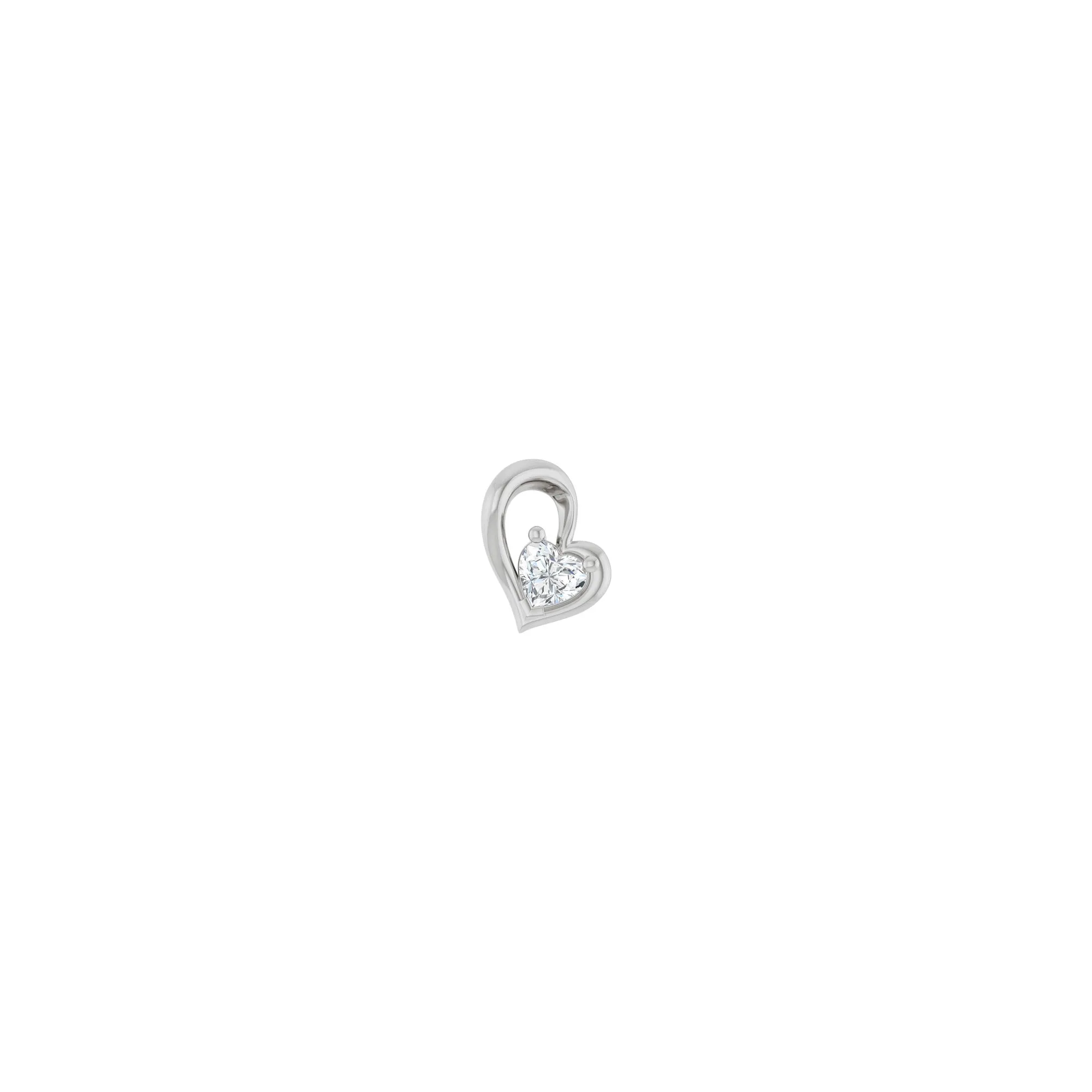 Heart Enclosed Diamond Heart Pendant