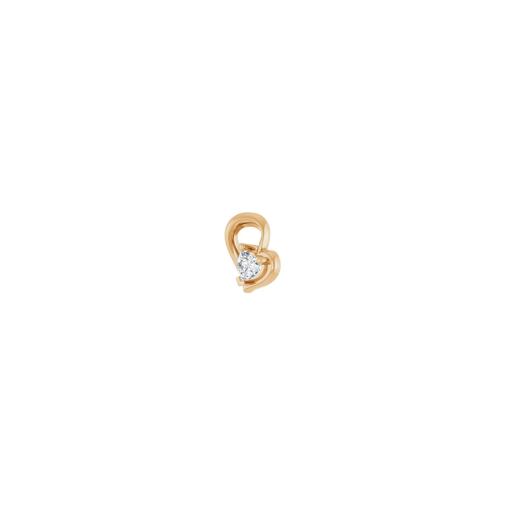 Heart Enclosed Diamond Heart Pendant