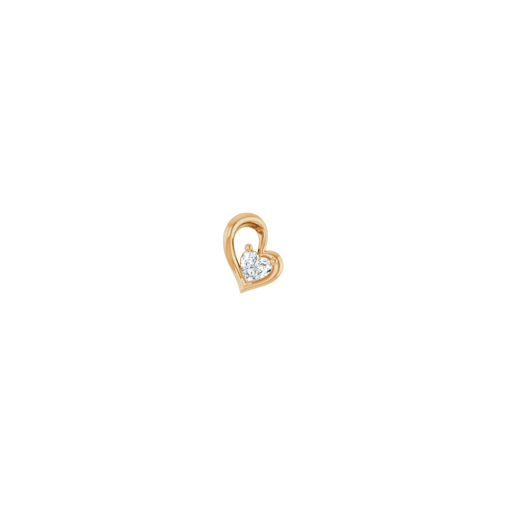 Heart Enclosed Diamond Heart Pendant