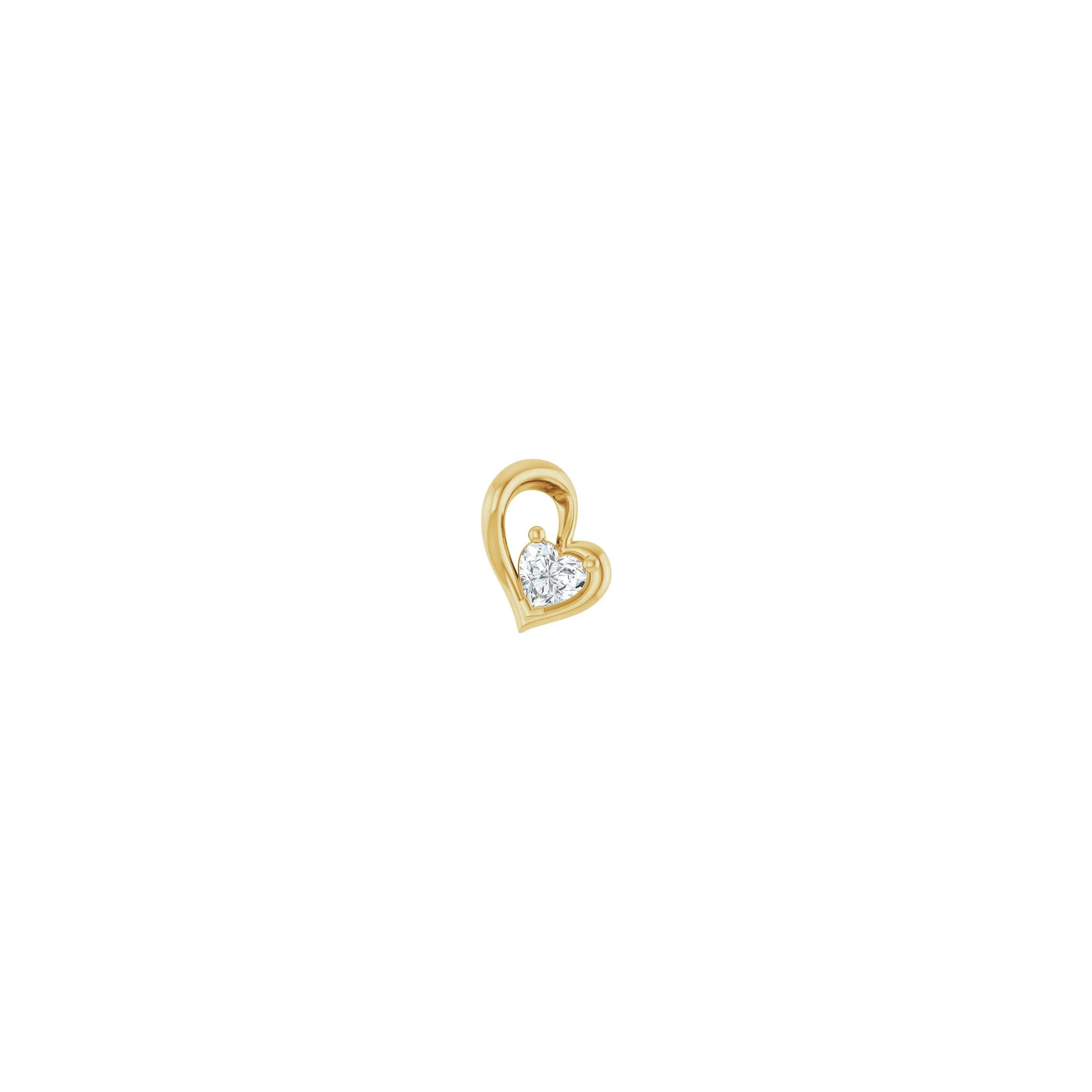Heart Enclosed Diamond Heart Pendant