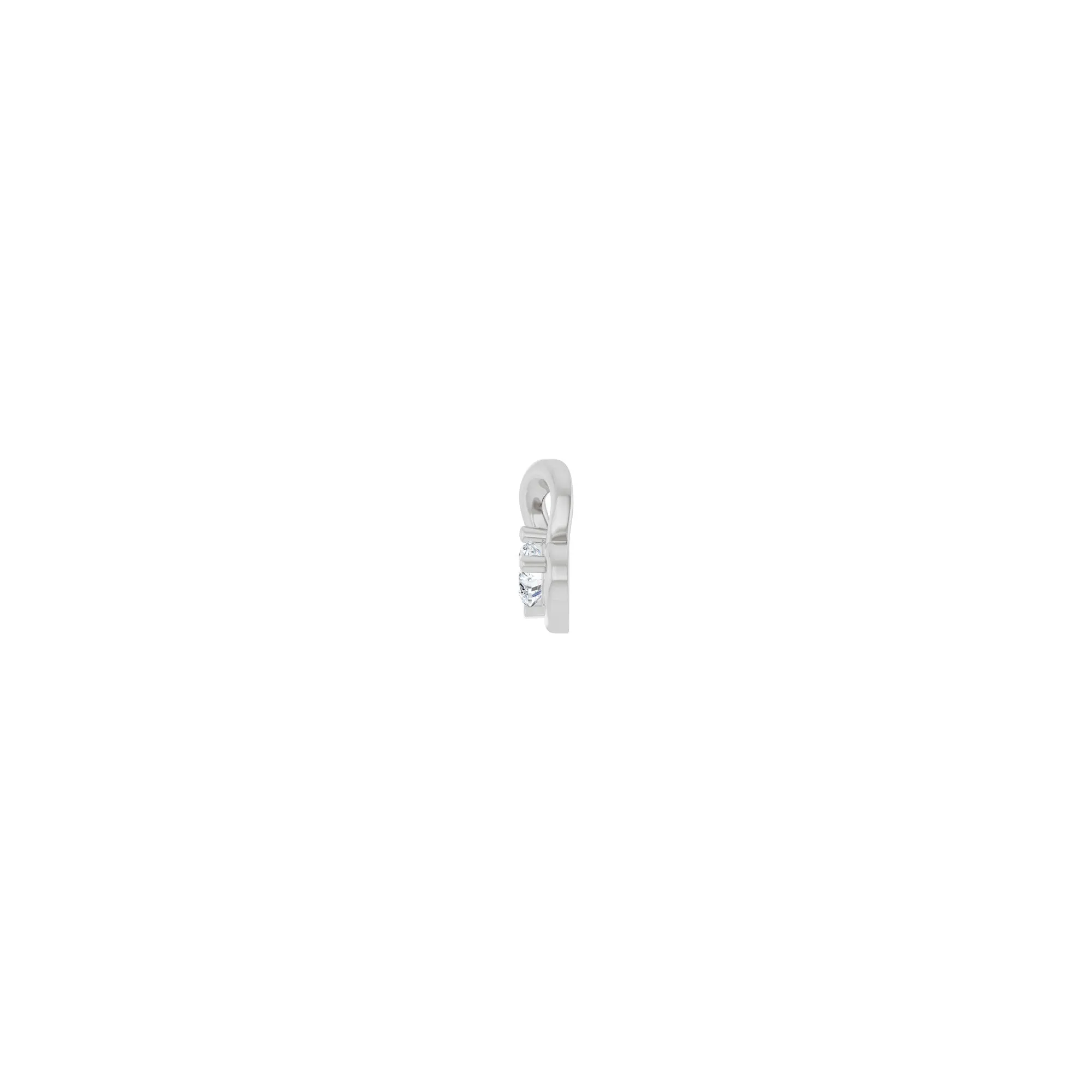 Heart Enclosed Diamond Heart Pendant