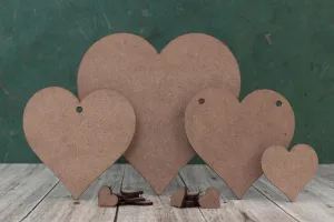 Heart Shapes - 2mm MDF