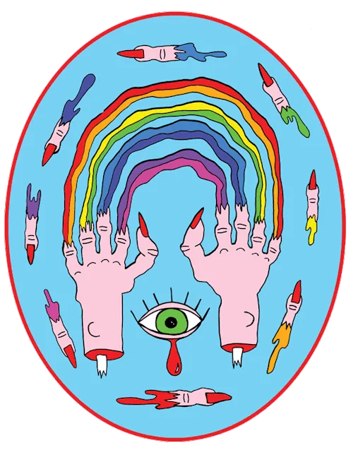 HOLLY SIMPLE BLEEDING RAINBOW PATCH
