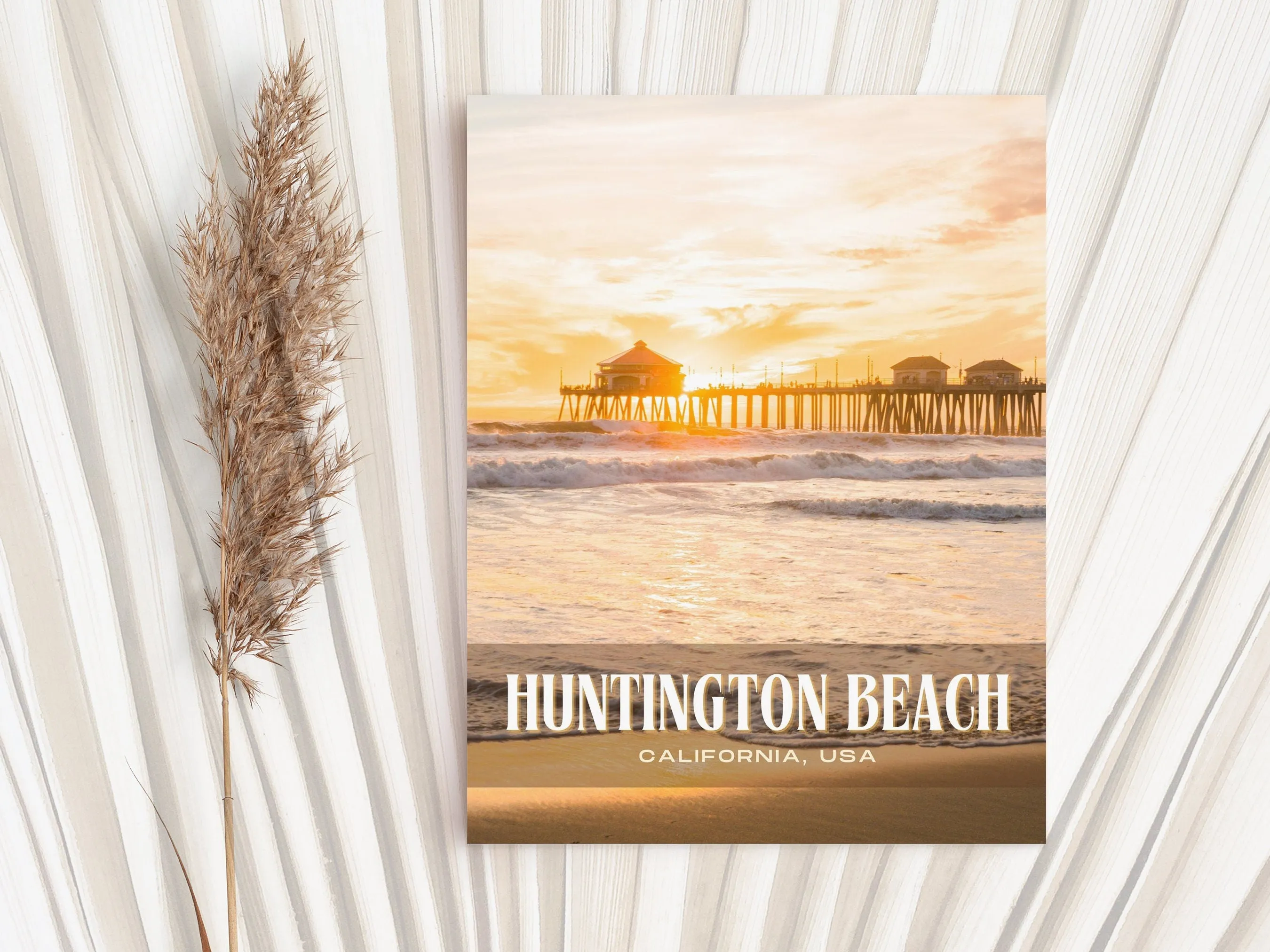 Huntington Beach Retro Wall Art, California, USA