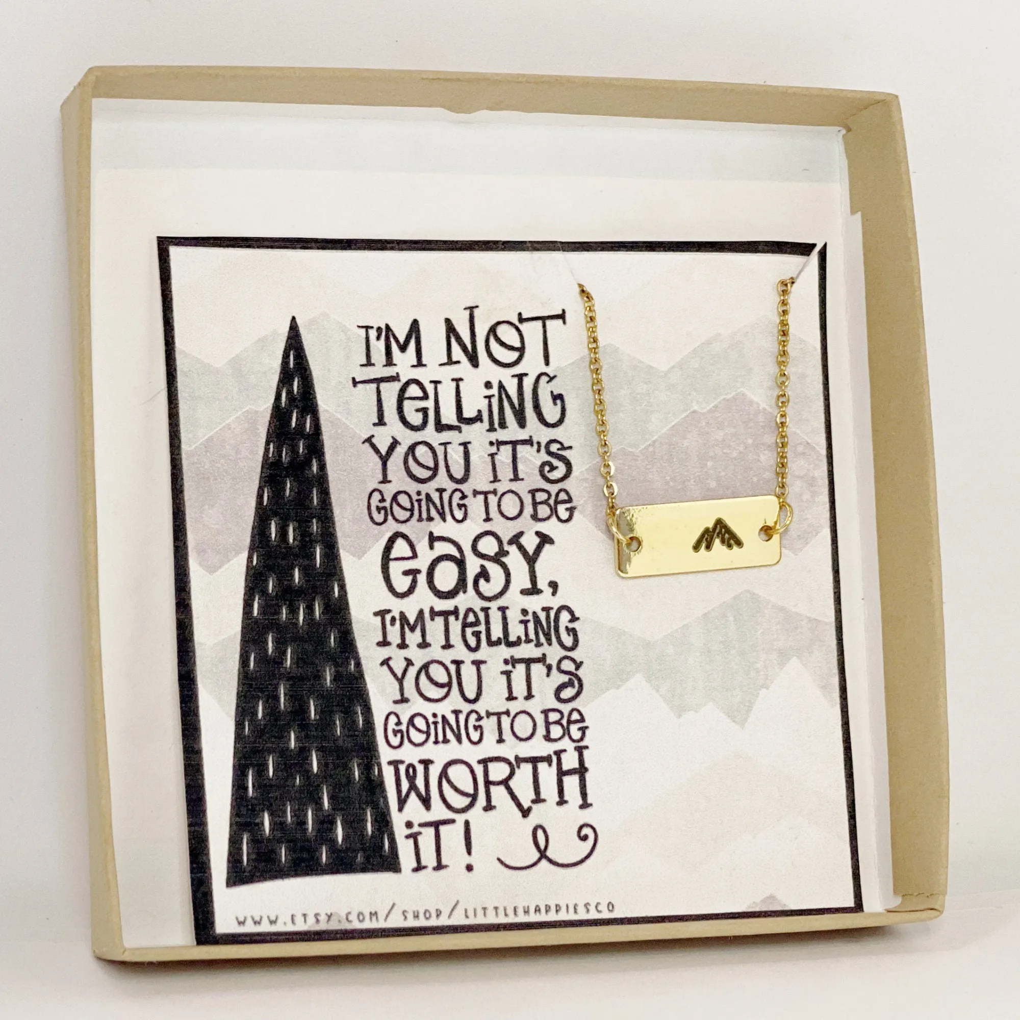 I&#39;m not telling you it&#39;s going to be easy necklace, Strength necklace, Strength gift, Uplifting, Motivational gift ideas, You&#39;ve got this