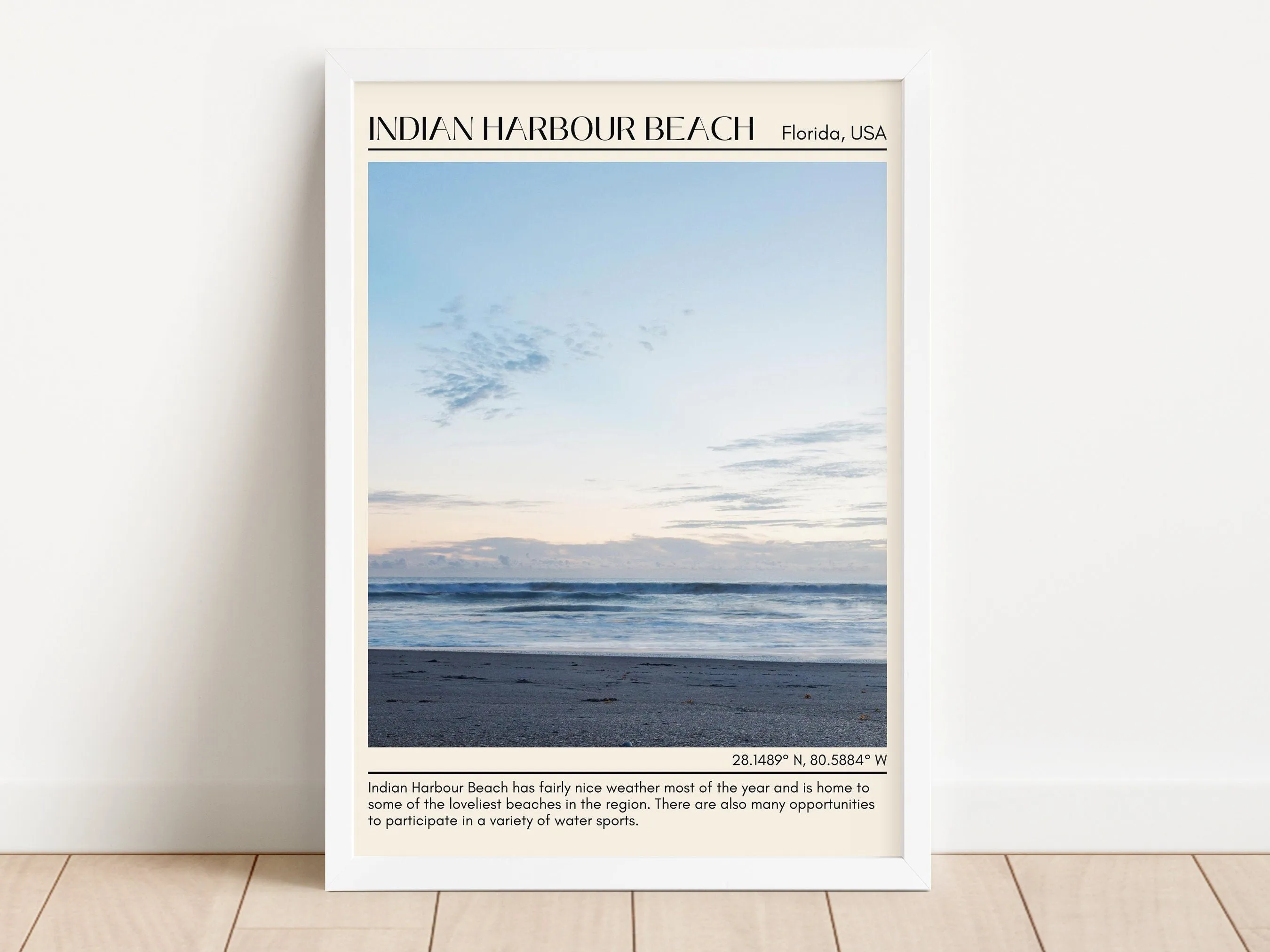 Indian Harbour Beach Wall Canvas, USA