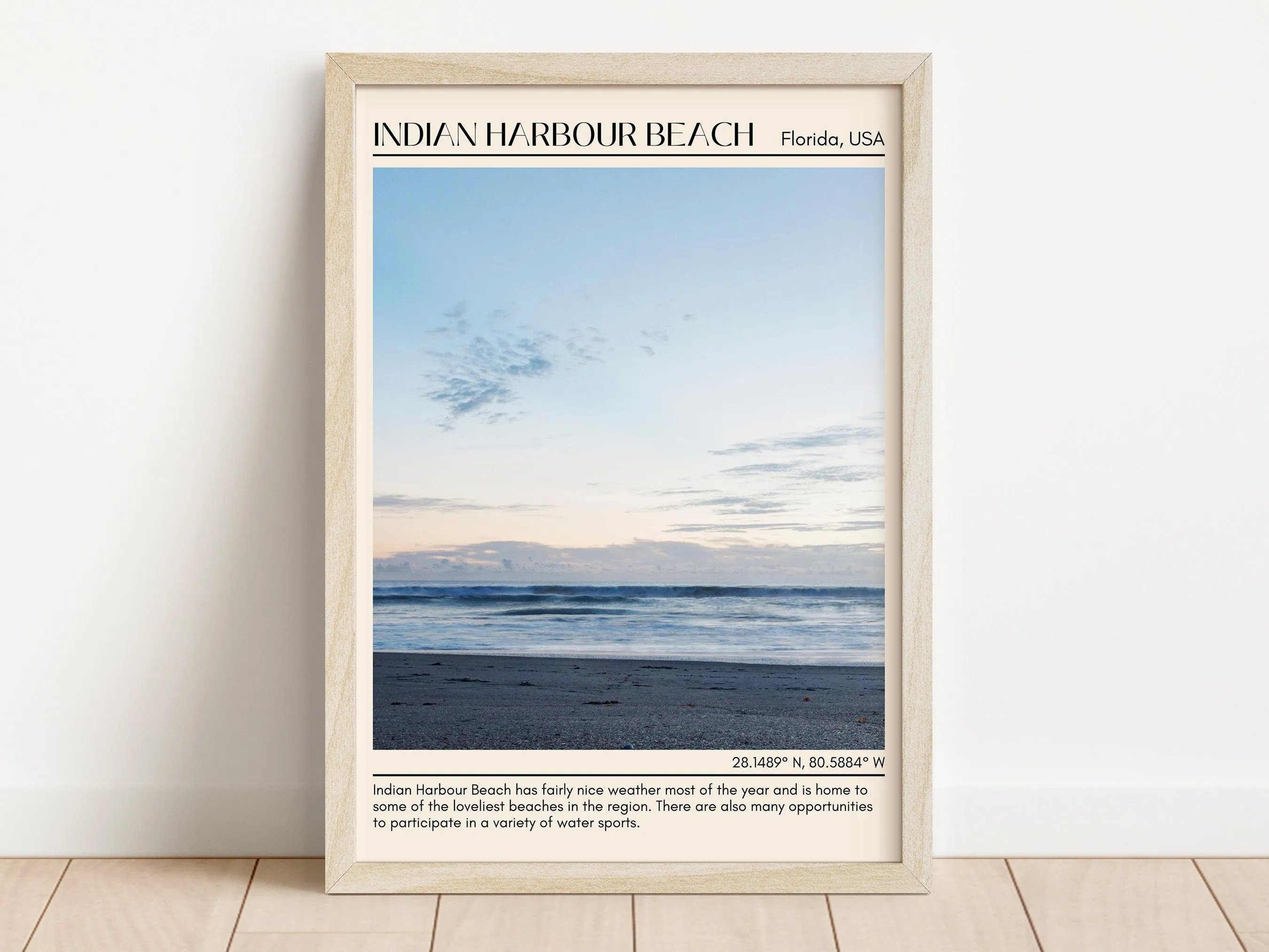 Indian Harbour Beach Wall Canvas, USA