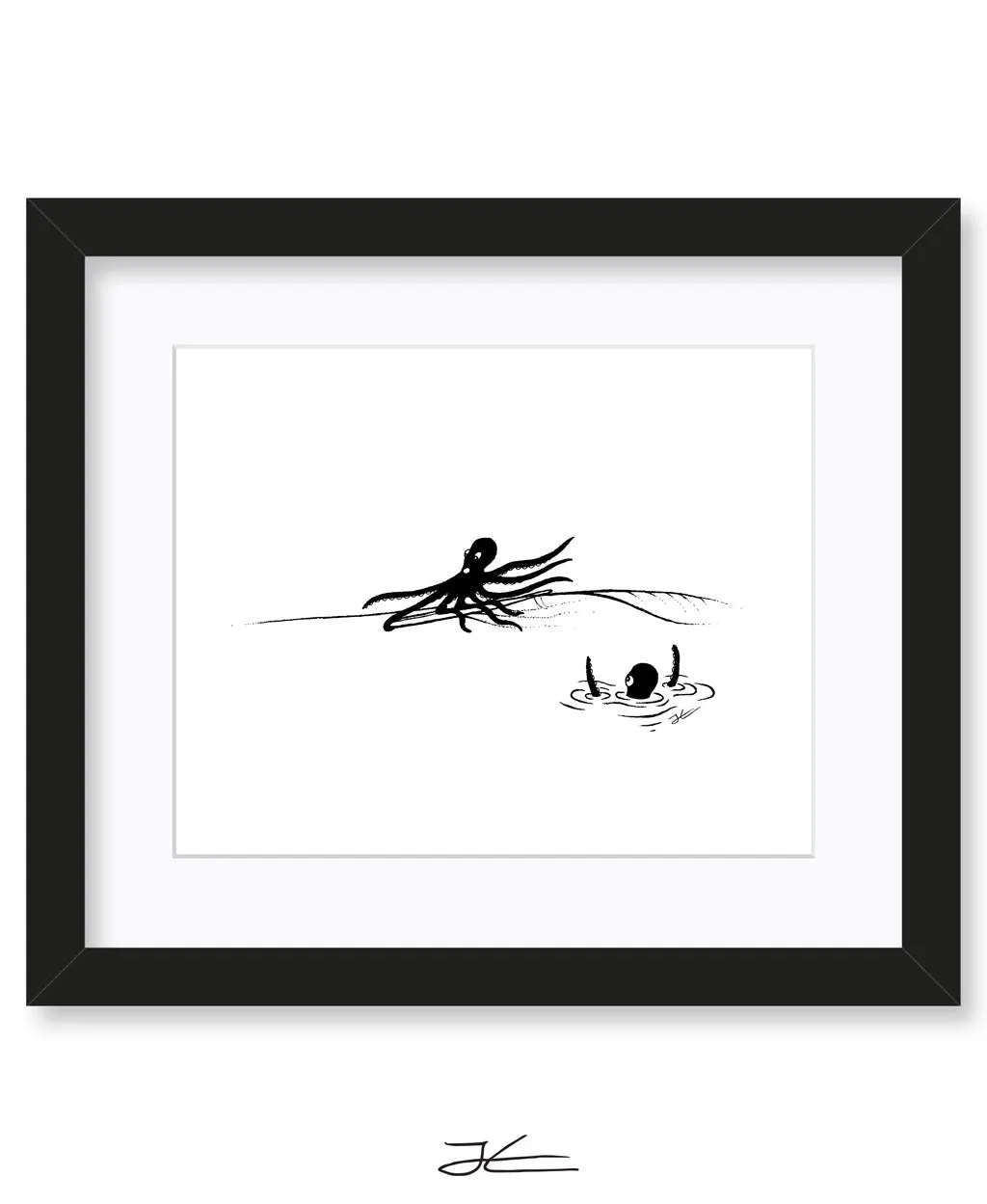 Inktober Octopus - Print/ Framed Print