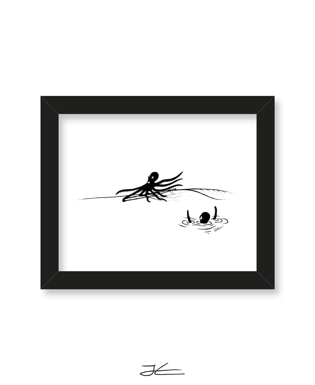 Inktober Octopus - Print/ Framed Print