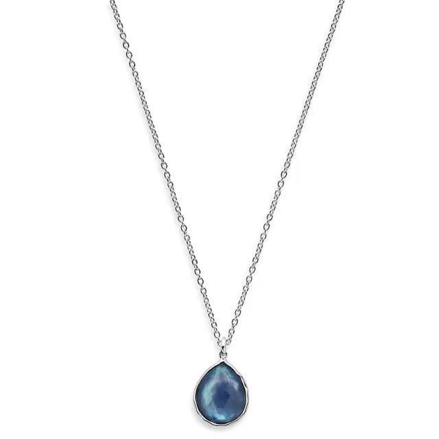 Ippolita Sterling Rock Candy Lapis Quartz Mini Teardrop Necklace